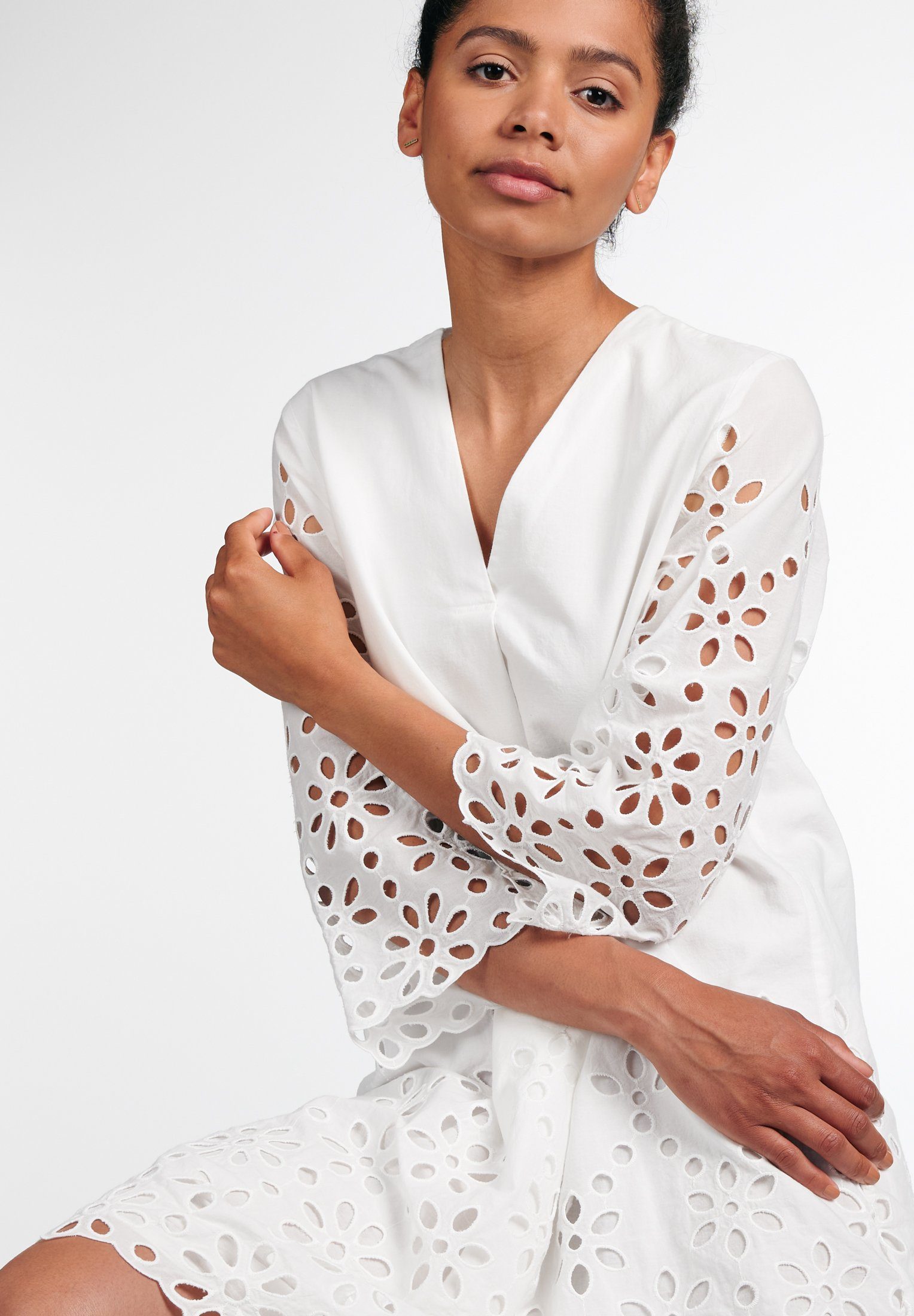 Eterna Kanten jurk Loose fit