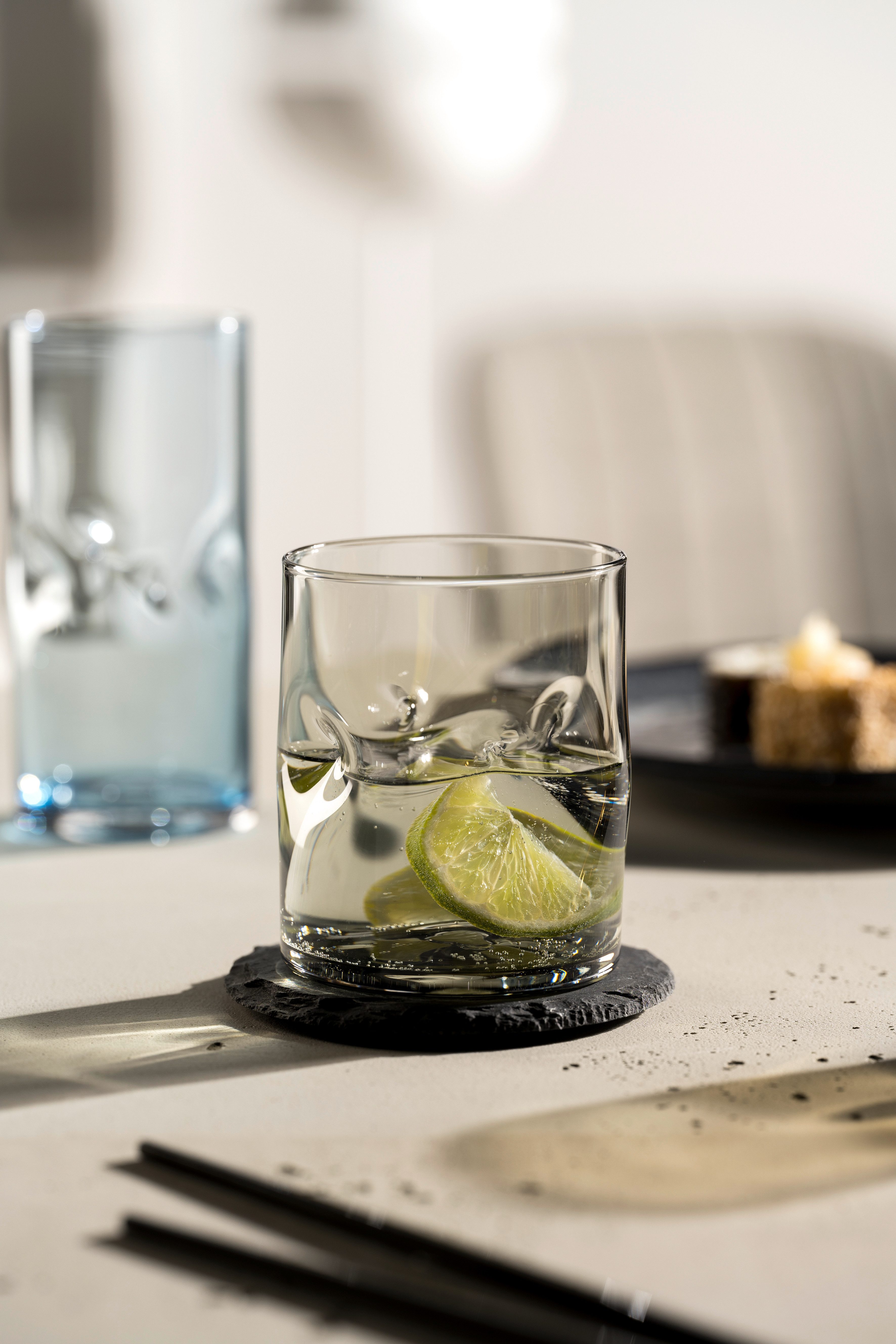 LEONARDO Glazenset Drinkglas VESUVIO, 300 ml, 4-stuks set conische vorm, opvallend design - met inkepingen (set, 4-delig)