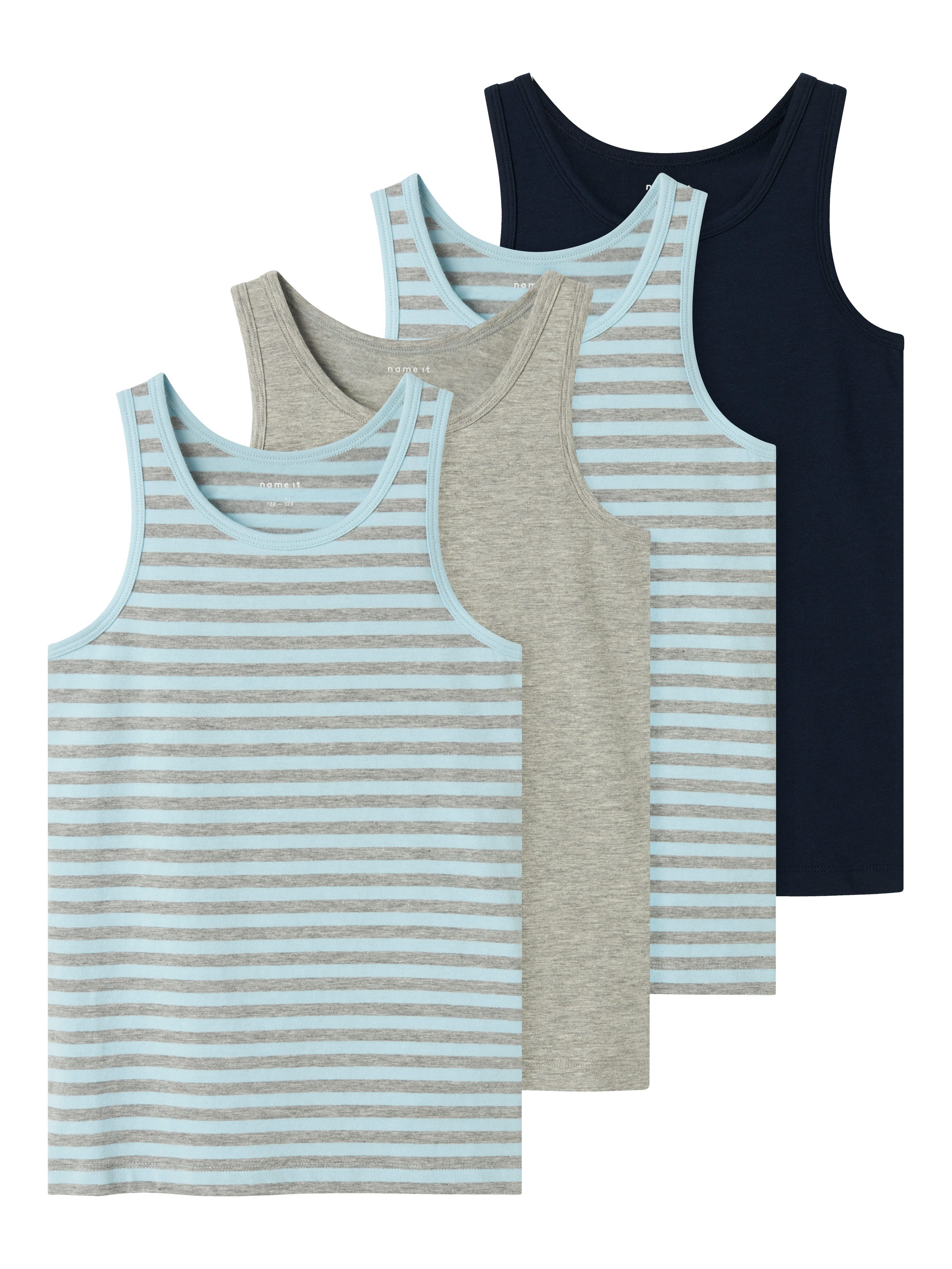 Name It Hemd NKMTANK TOP 4P AQUAMARINE Y/D NOOS (set, 4 stuks)