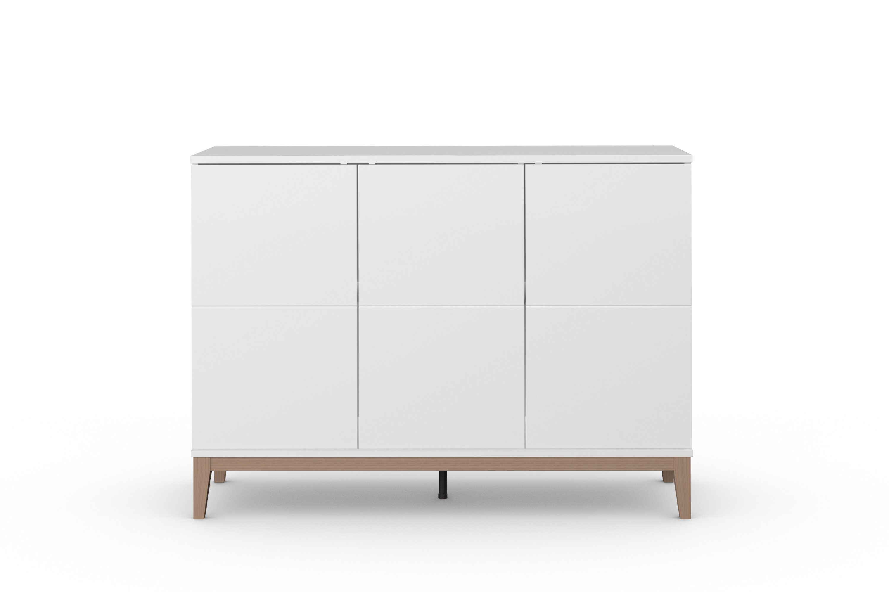 andas Dressoir Maryd Commode, onderstel in houtlook, breedte 120 cm (1 stuk) dressoirs wit