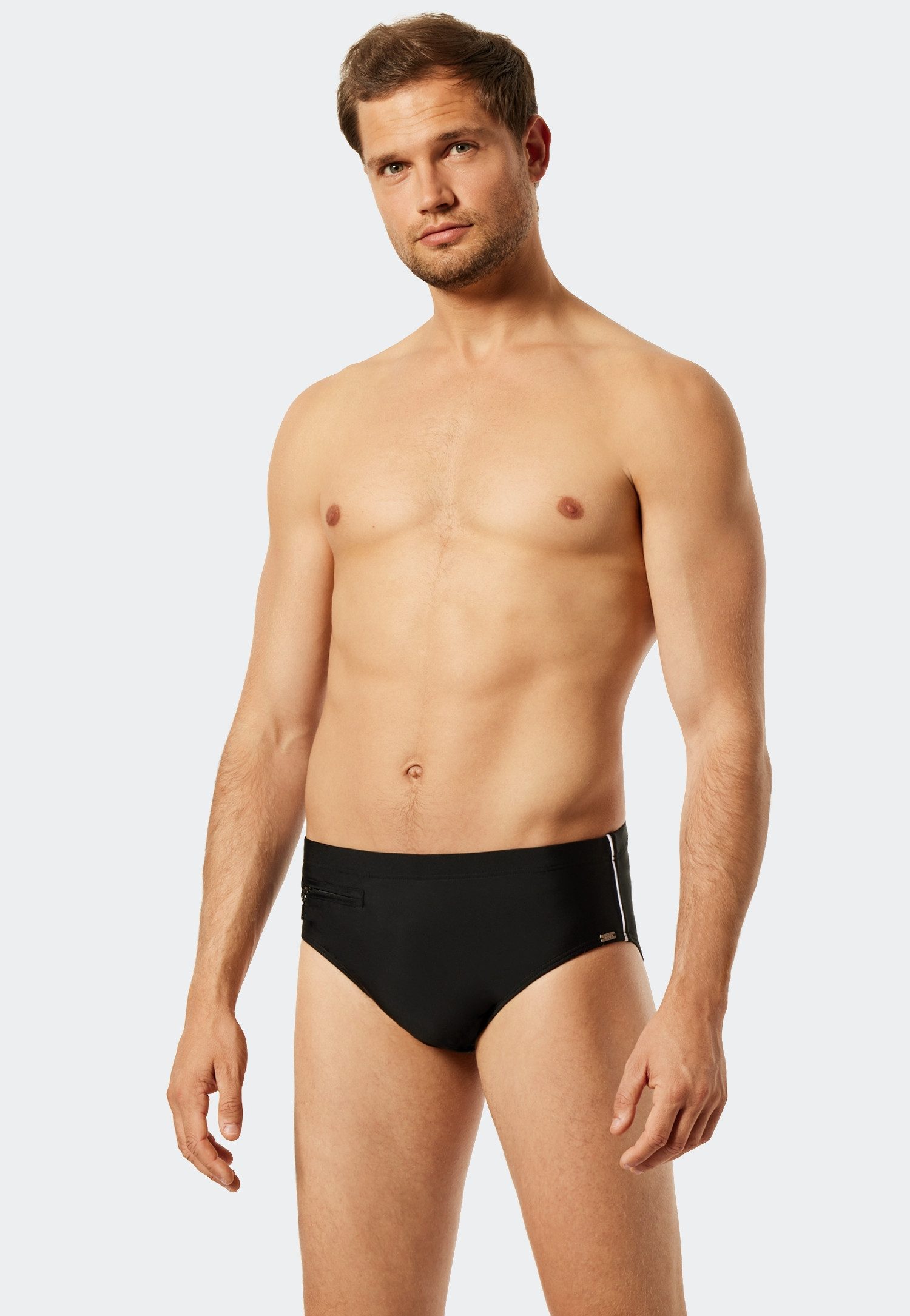 Schiesser Zwembroek Nautical Casual met extra platte ritszak