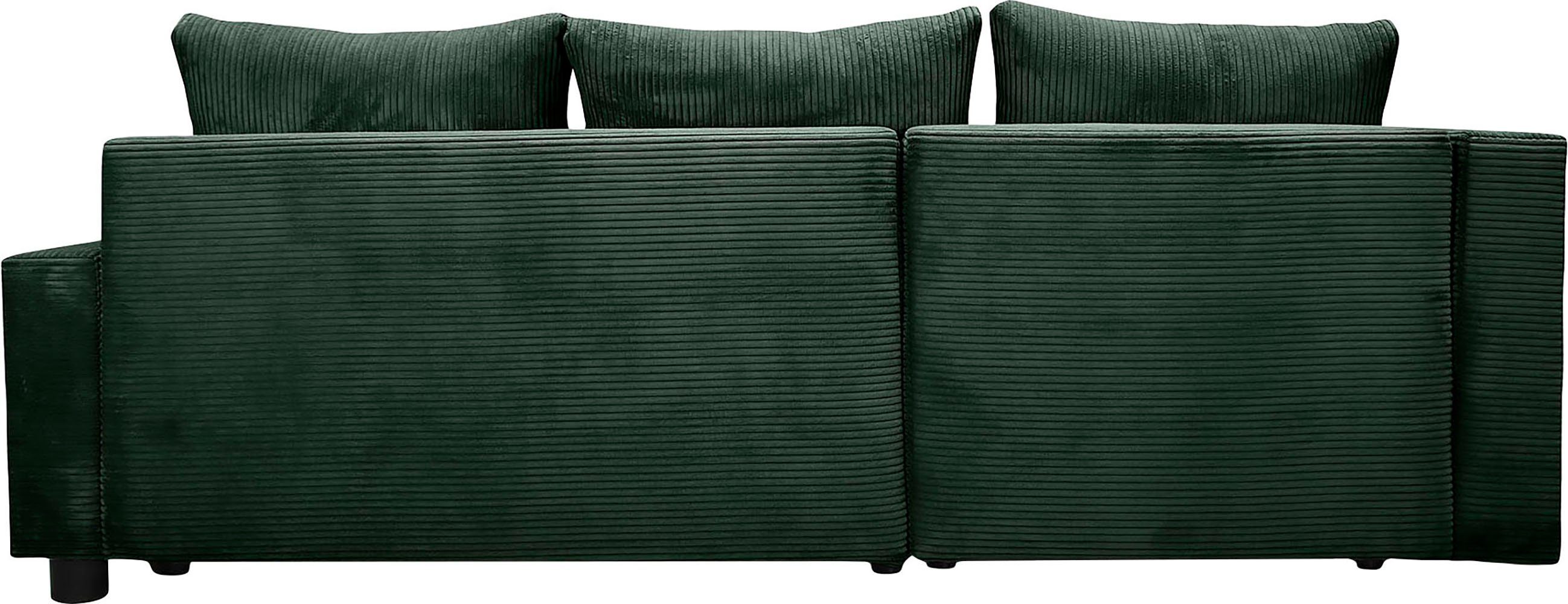 COLLECTION AB Hoekbank Parma L-vorm met slaapfunctie en bedlade, inclusief kussens, bonell-federkern