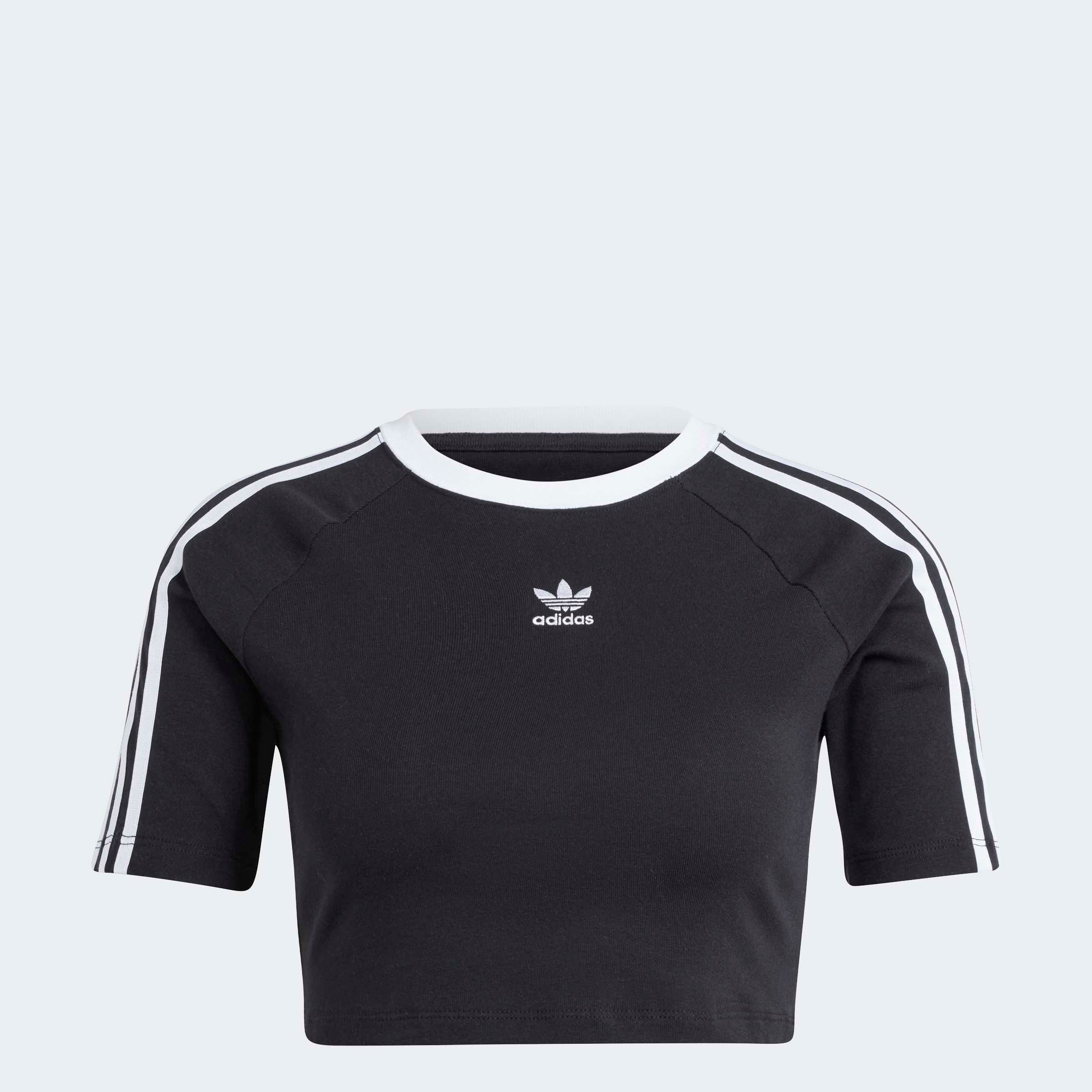 adidas Originals T-shirt 3 S BABY TEE Cropped drie-strepen shirt