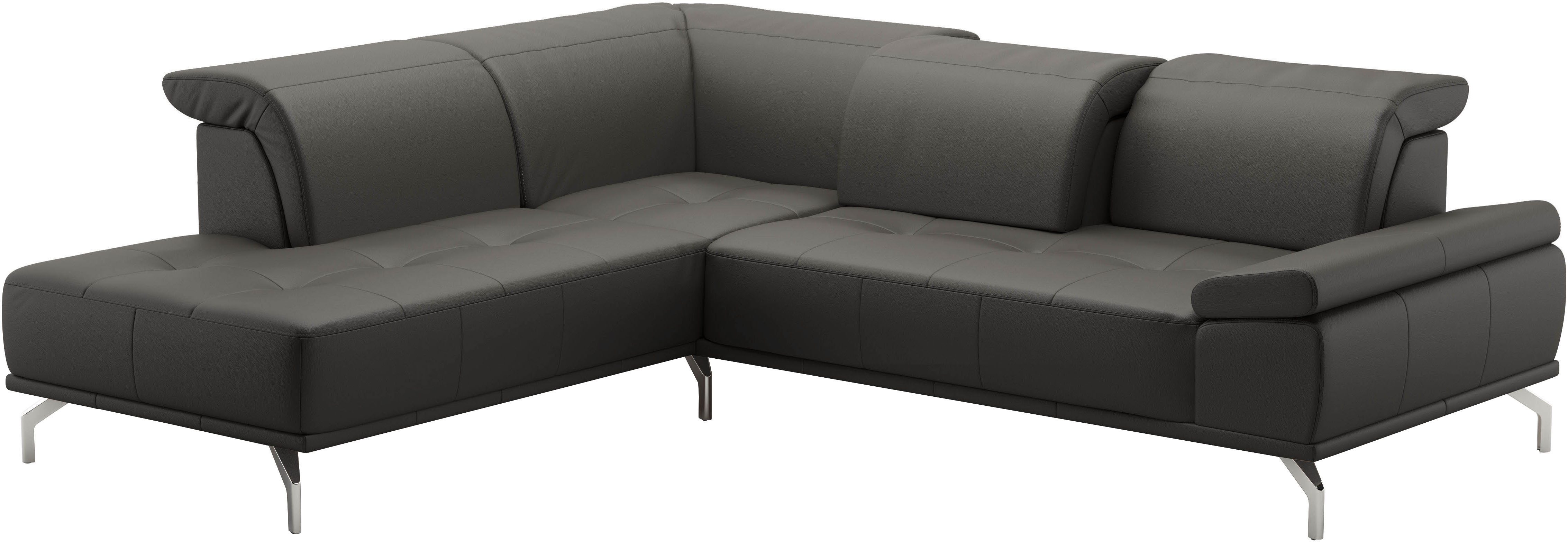 Places of Style Hoekbank Caluna Incl. zitdiepteverstelling, optioneel met hoofd- en armleuningverstelling
