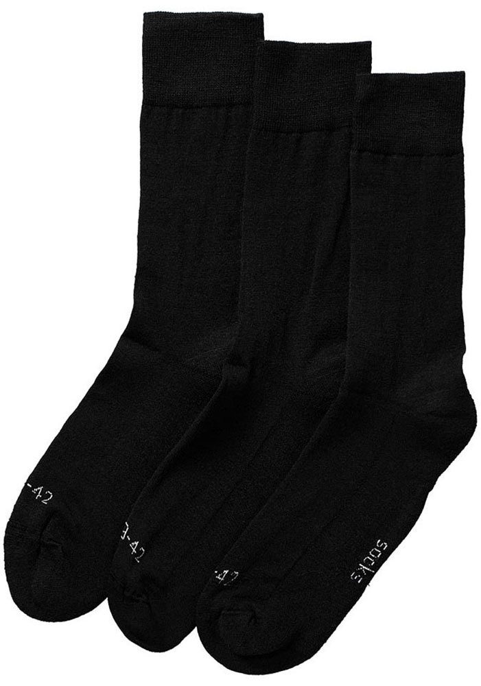 Apollo Basic sokken Unisex met borduursel en zachte merinowol (Set van 3)