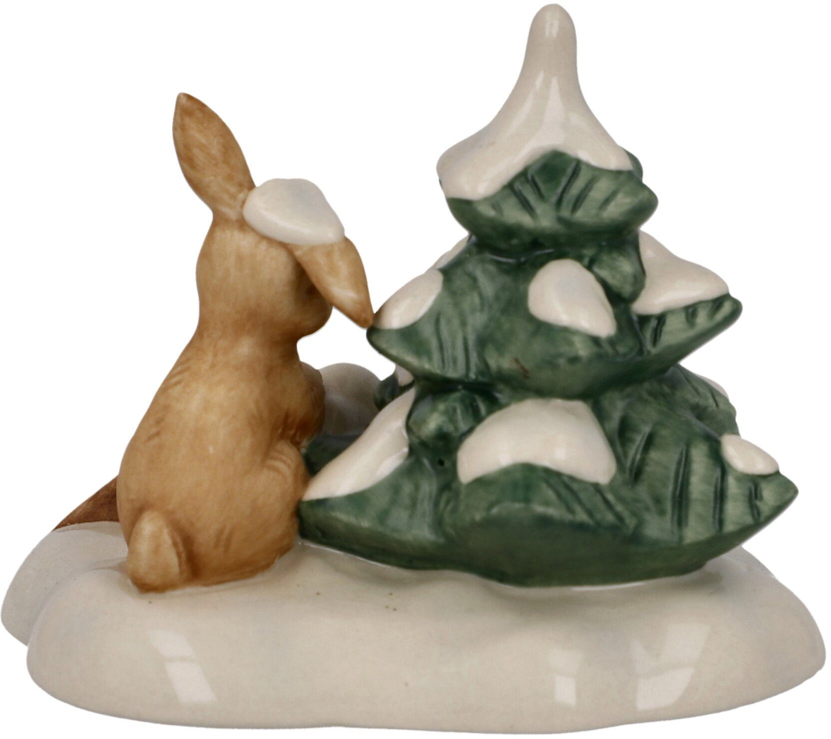 Goebel Verzamelfiguur Winters bos, kerstversiering Steengoed, figuur - Schattig konijntje