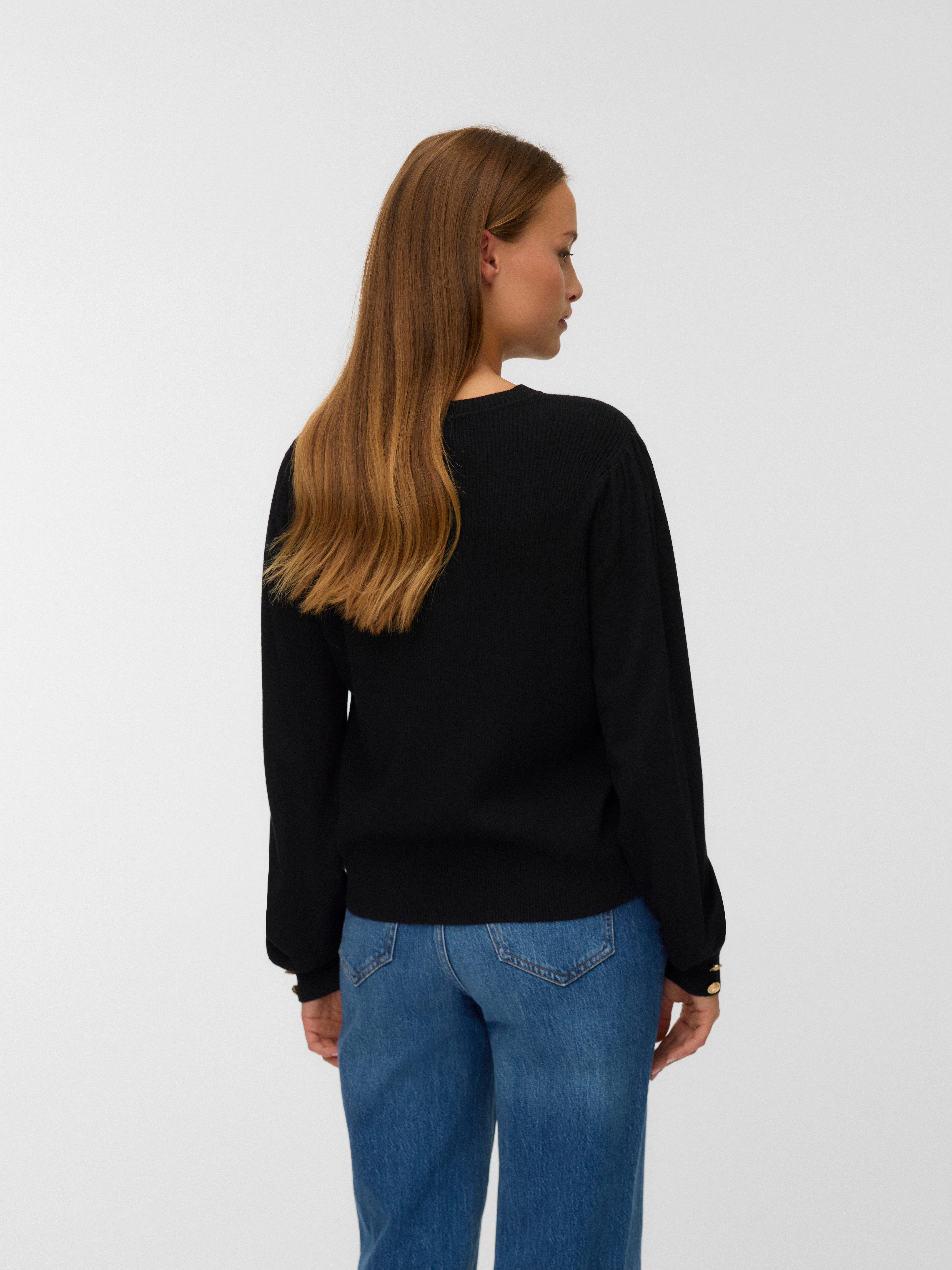 Vero Moda Gebreide trui VMHOLLYKARIS LS O-NECK PULLOVER BOO