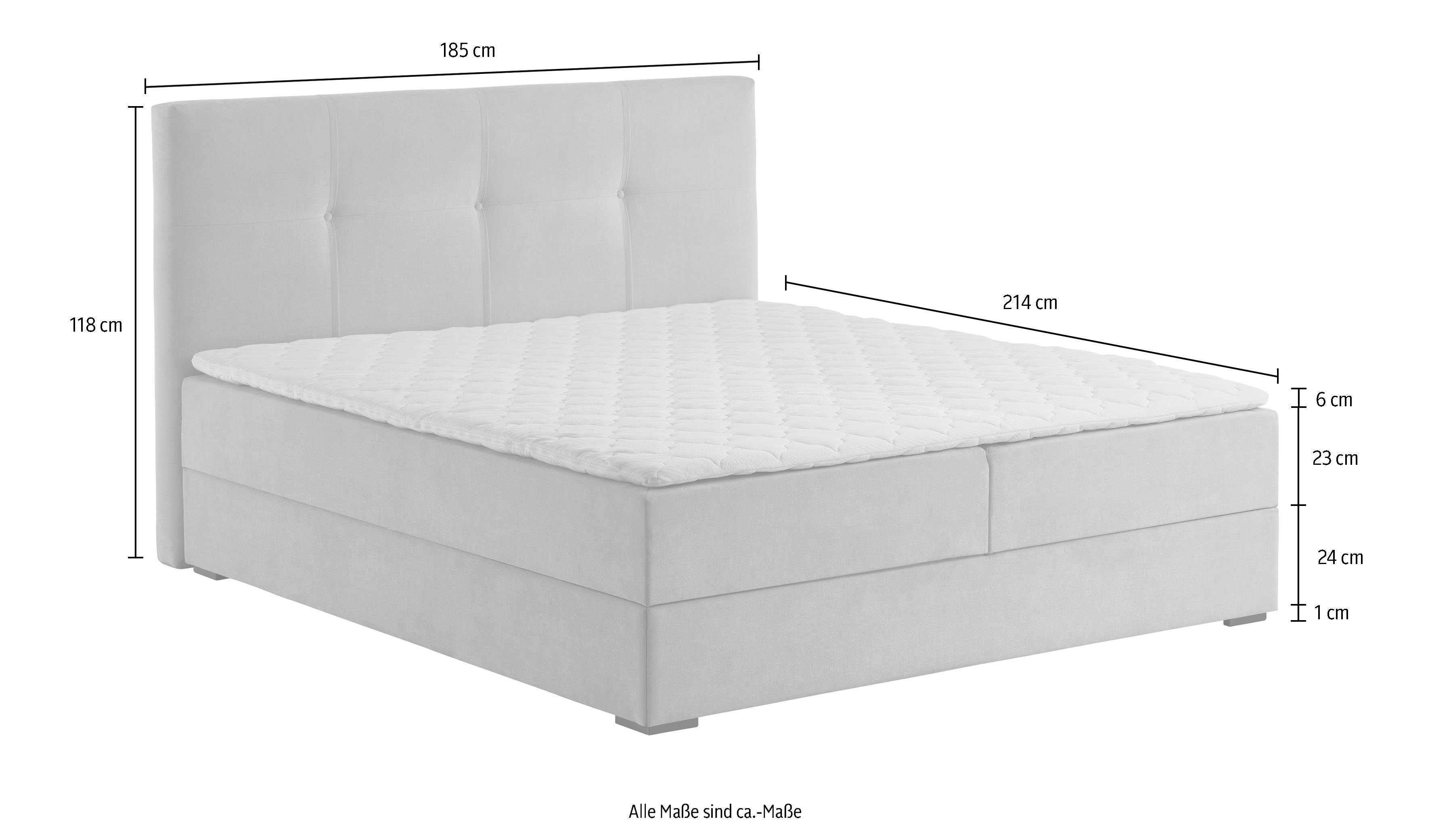 ATLANTIC home collection Boxspring Lucy met bedkist
