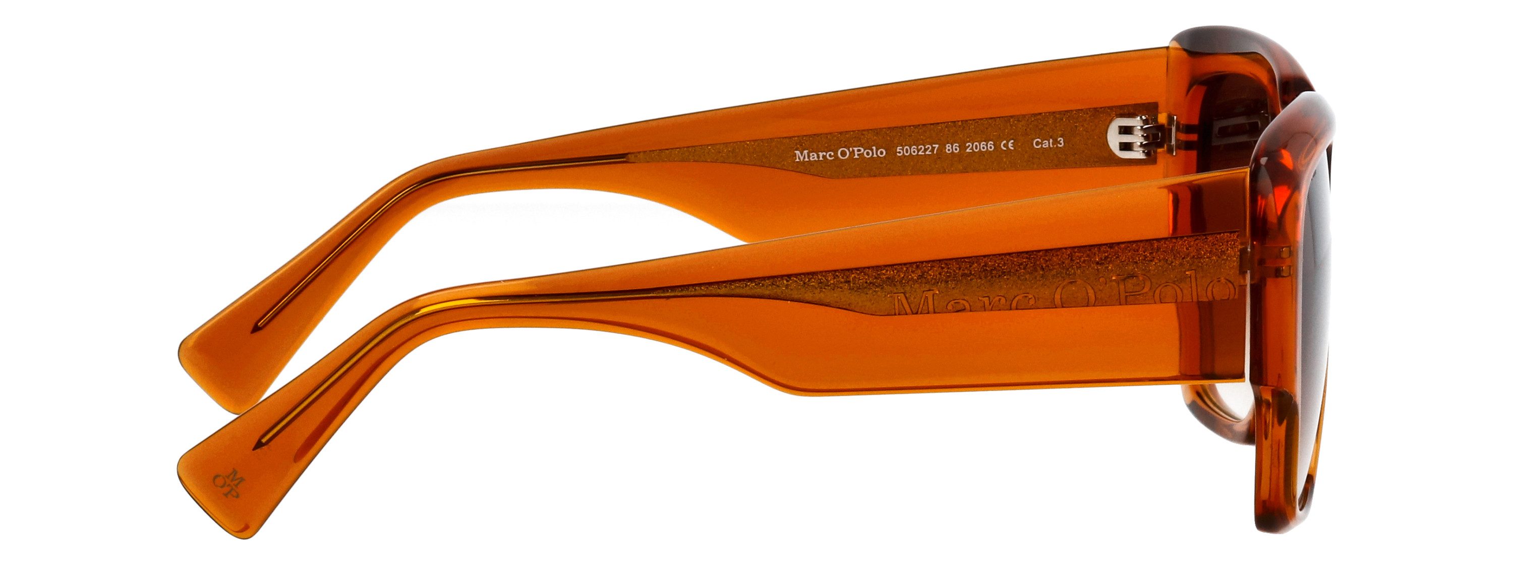 Marc O'Polo Zonnebril 506227 Vorm vierkant/hoekig, logo op de bril en het glas, CR 39