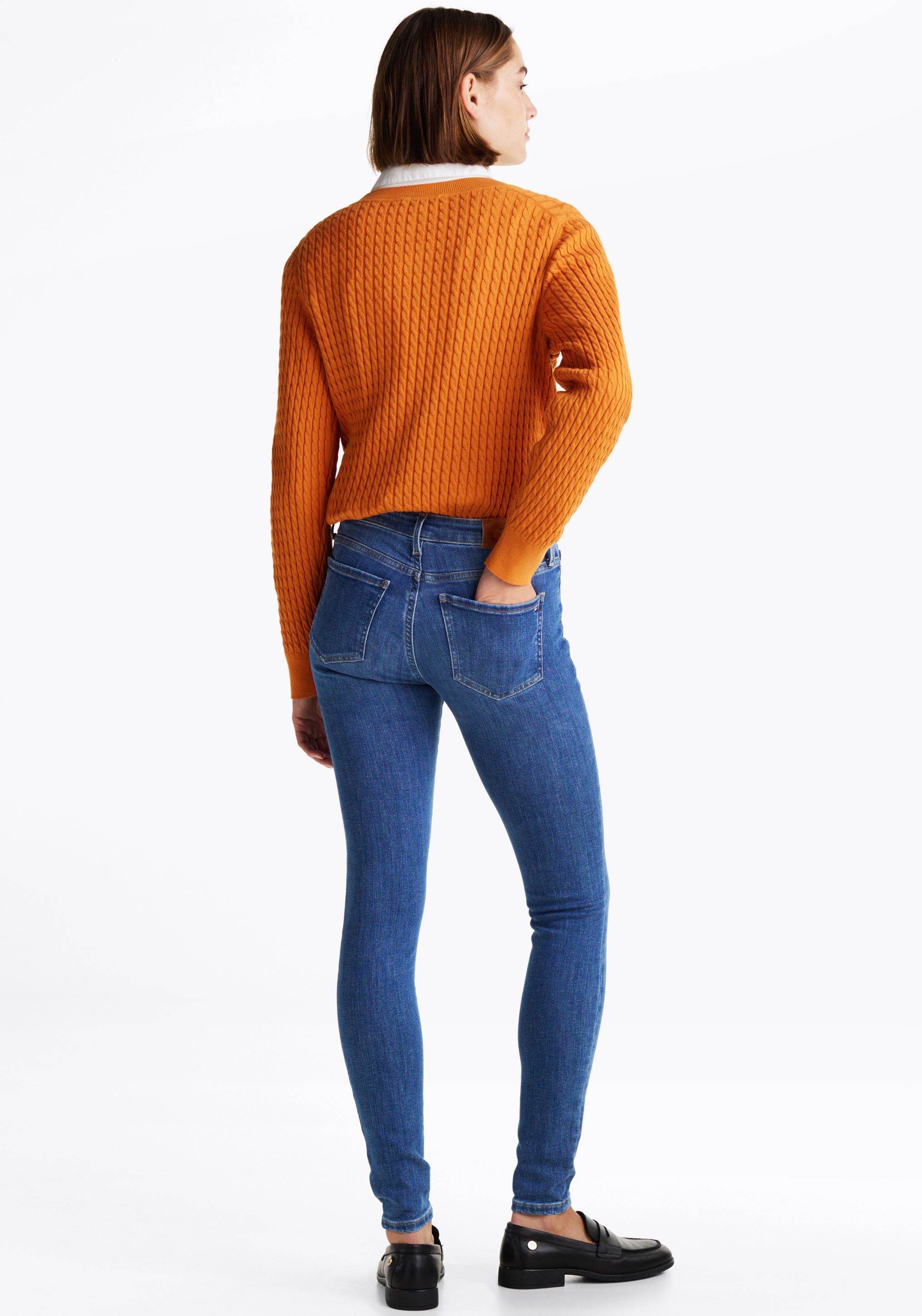 Tommy Hilfiger Skinny fit jeans HERITAGE COMO SKINNY RW met tommy hilfiger logo-badge (TH FLEX COMO SKINNY RW)