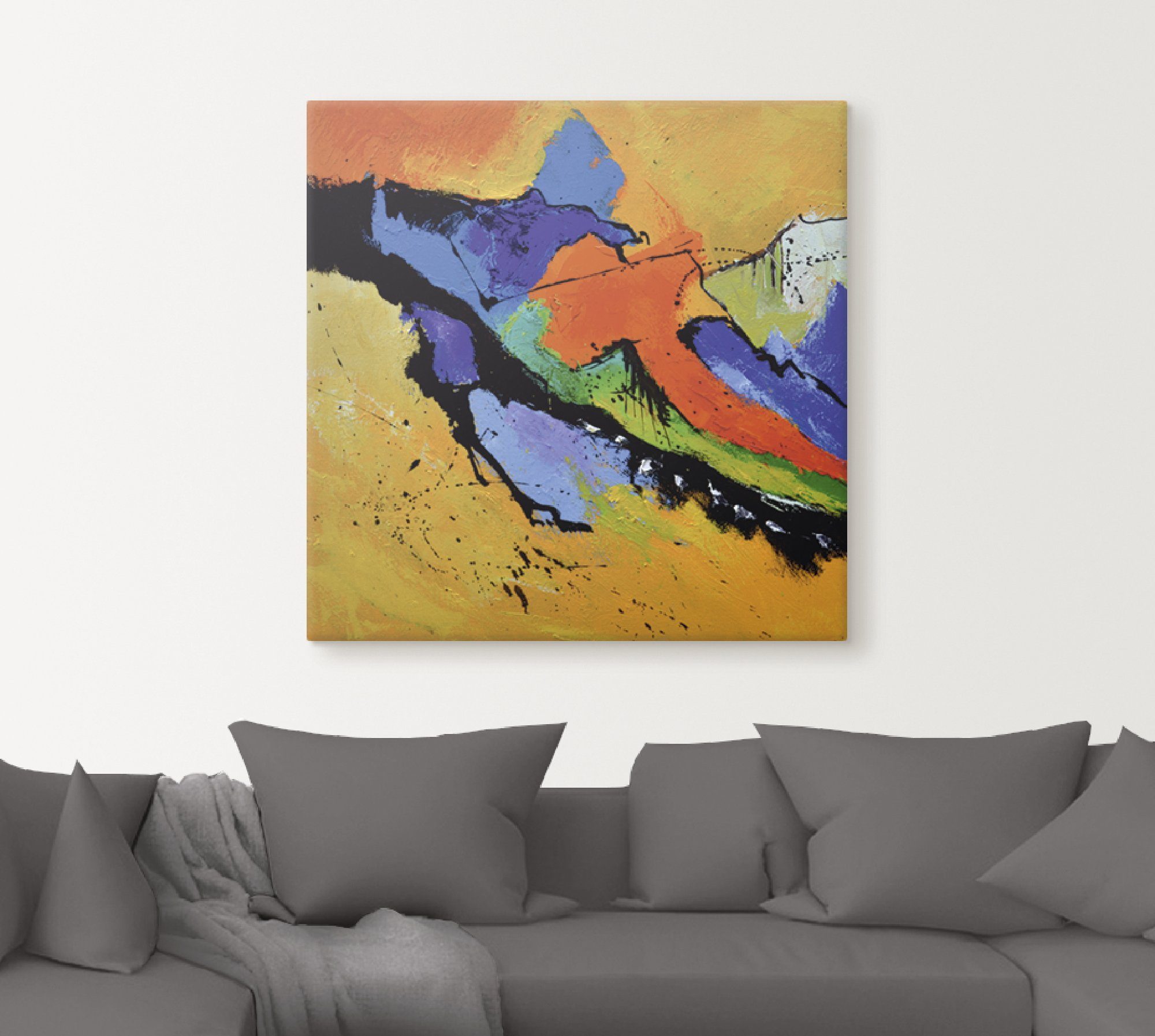 Artland Artprint op linnen Abstract XI gespannen op een spieraam
