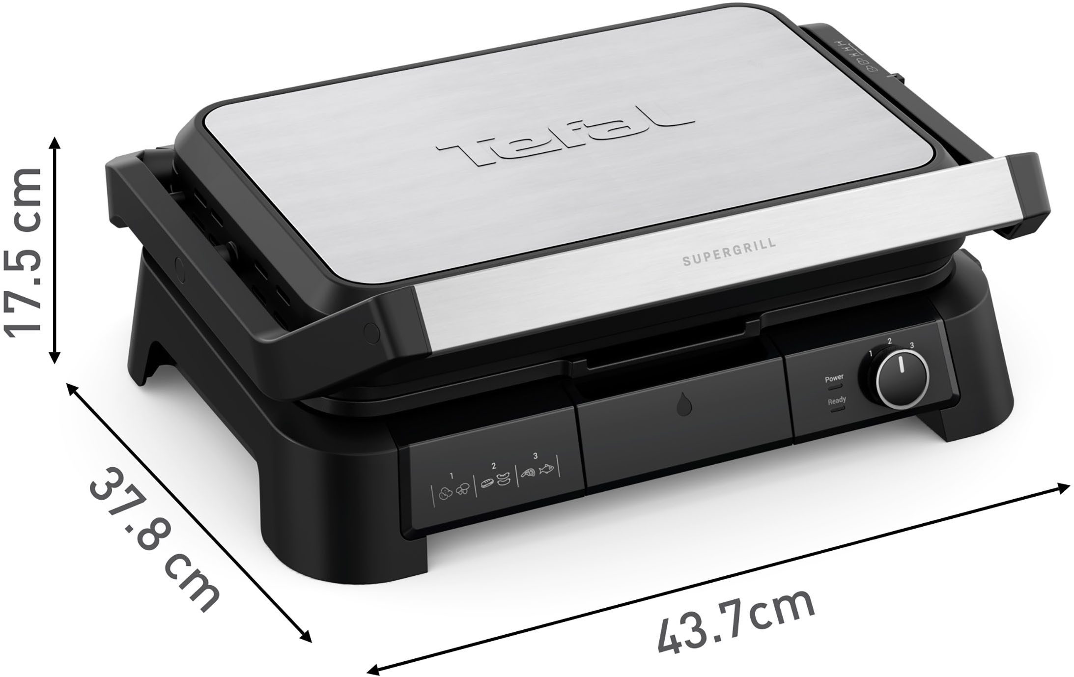 Tefal Contactgrill SuperGrill 3in1 XL, Grill, Barbeque-, Ofenposition, 3 Temperaturen