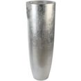 gilde sierpot conus, zilver decoratieve bloempot, groot, van fiberglas, te bestellen in 2 maten, geschikt voor binnen en buiten, woonkamer (1 stuk) zilver