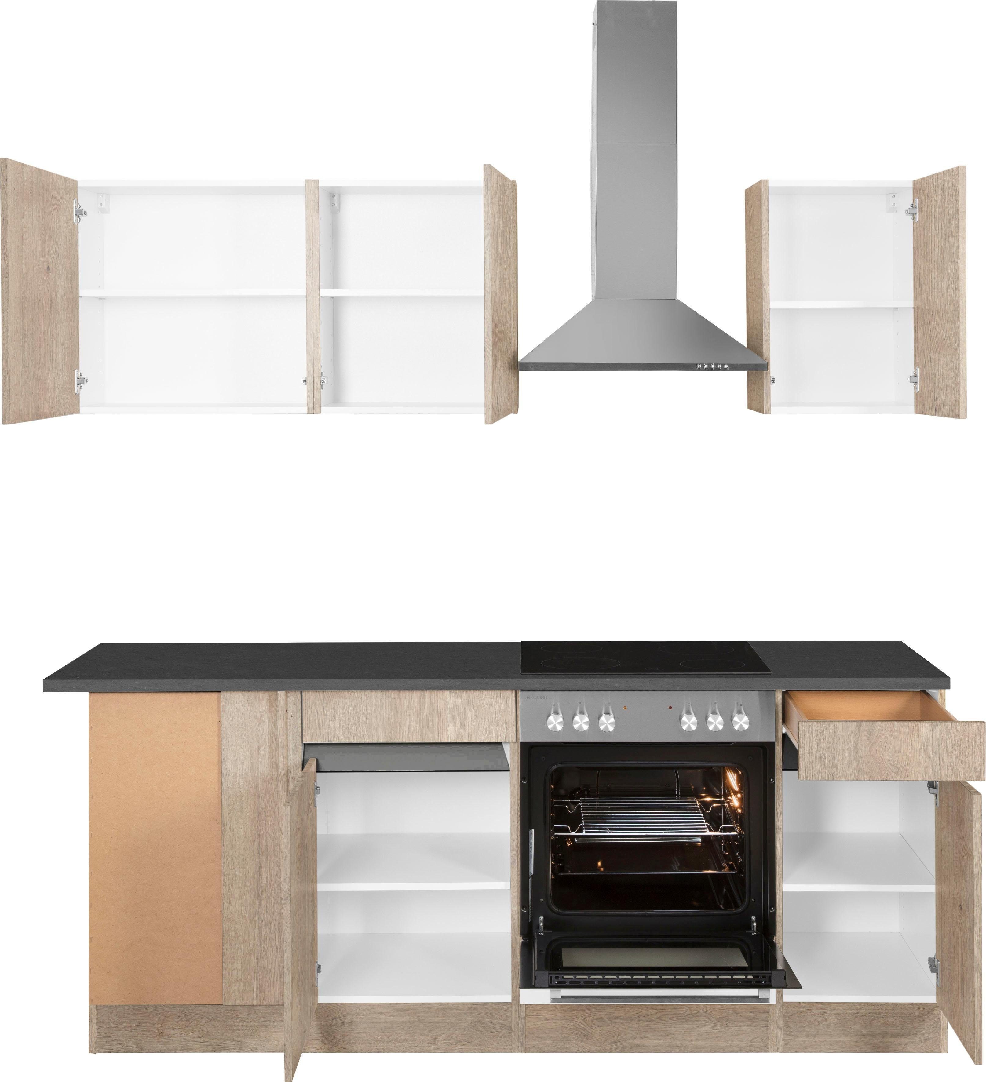 OPTIFIT Hoekkeuken Roth Afmetingen 210x175 cm, naar keuze met elektrische apparaten, push-to-open-functie