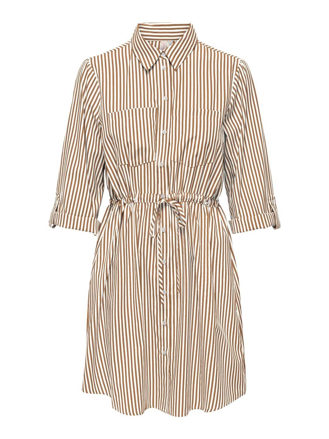 Only Jurk met overhemdkraag ONLSARAH LS SHIRT DRESS WVN