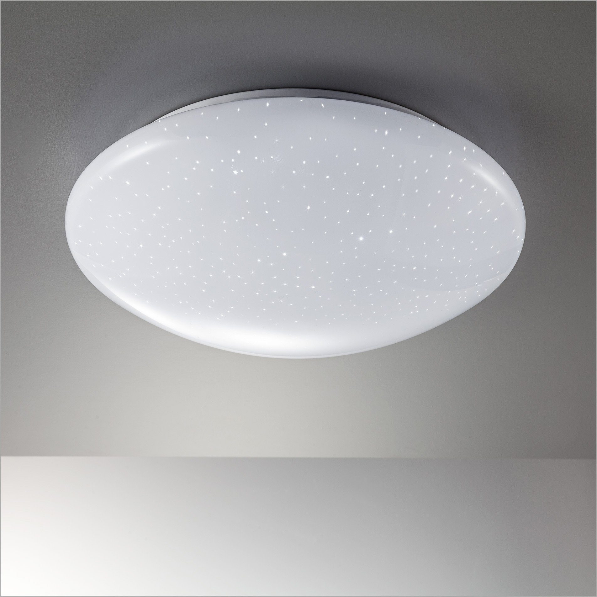 B.K.Licht Led-plafondlamp BK_DL1060 LED-Deckenlampe, Sternenhimmel, Ø28cm, Weiß, IP20