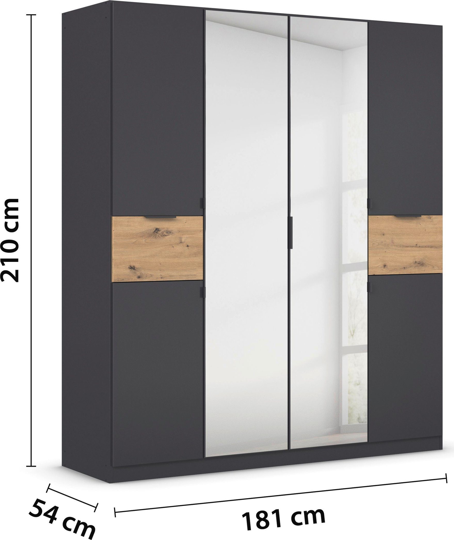 rauch Draaideurkast Kledingkast kast garderobe waskast TICAO met 2 ruime lades, veel opbergruimte made in germany