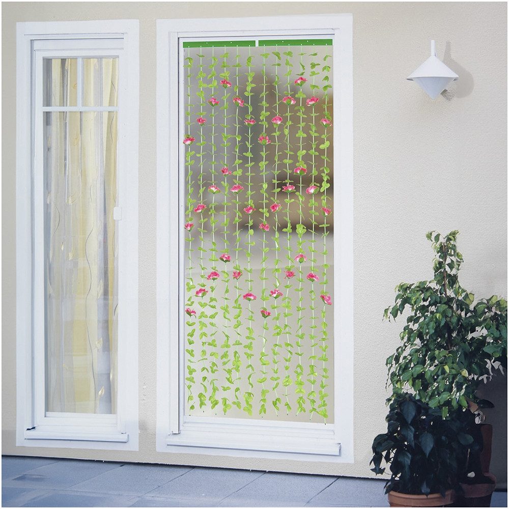 Maximex Deurgordijn Rosen Bladeren gordijn voor balkon en terras, insecten- en privacybescherming (1 stuk)