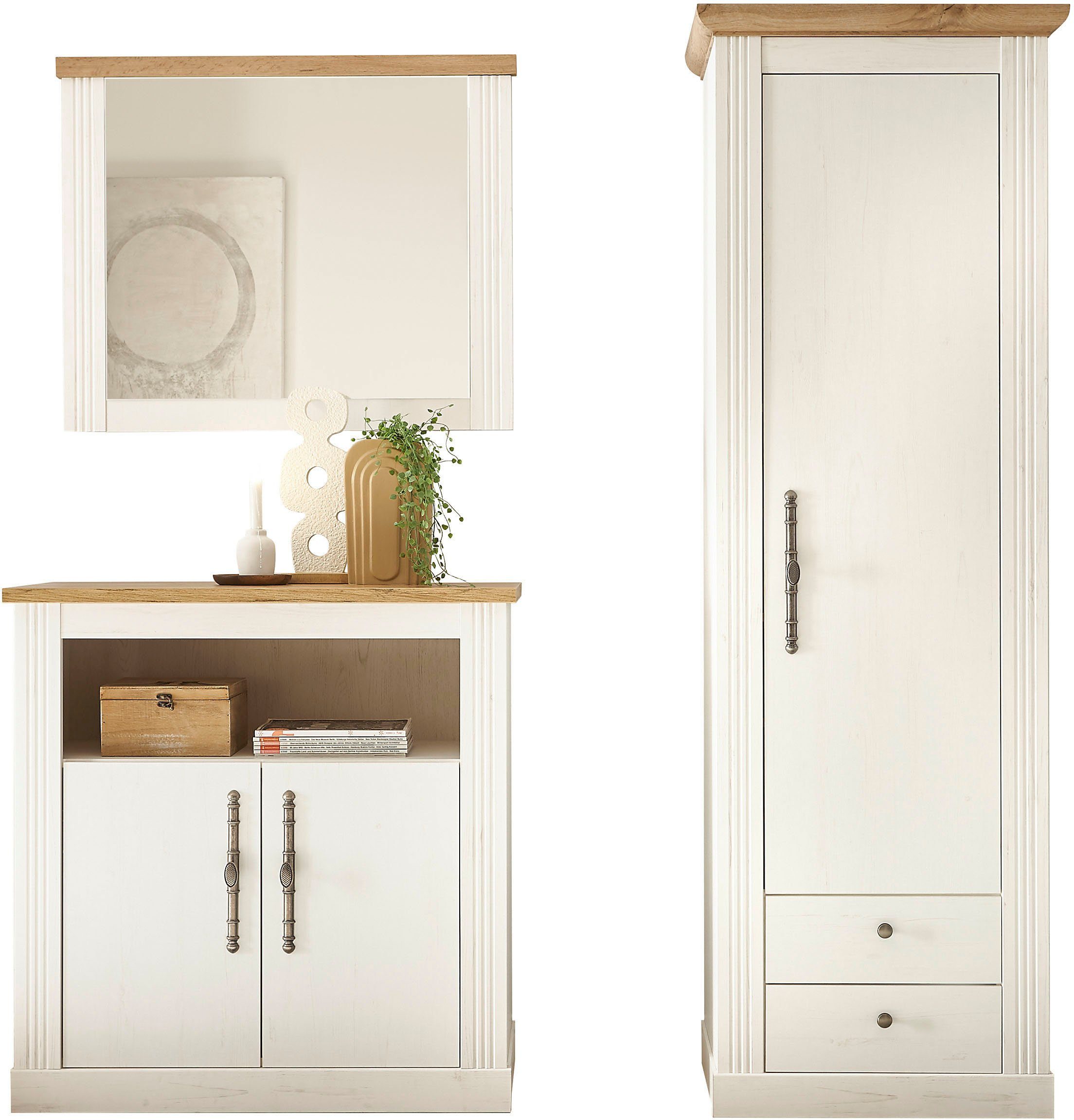 Home affaire Halmeubelset Westminster (3-delig) wandkapstokken wit