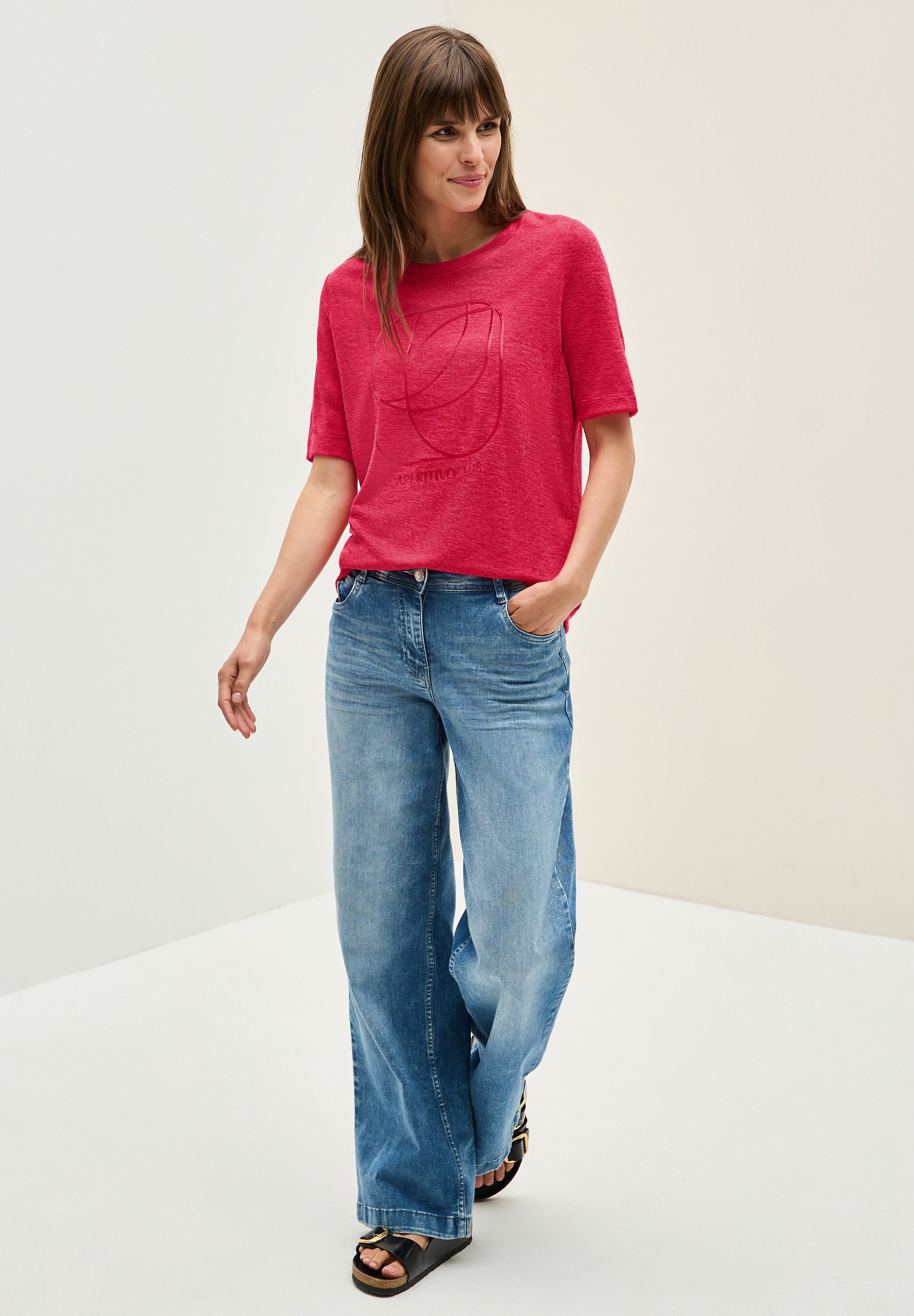 Cecil T-shirt met tonale print