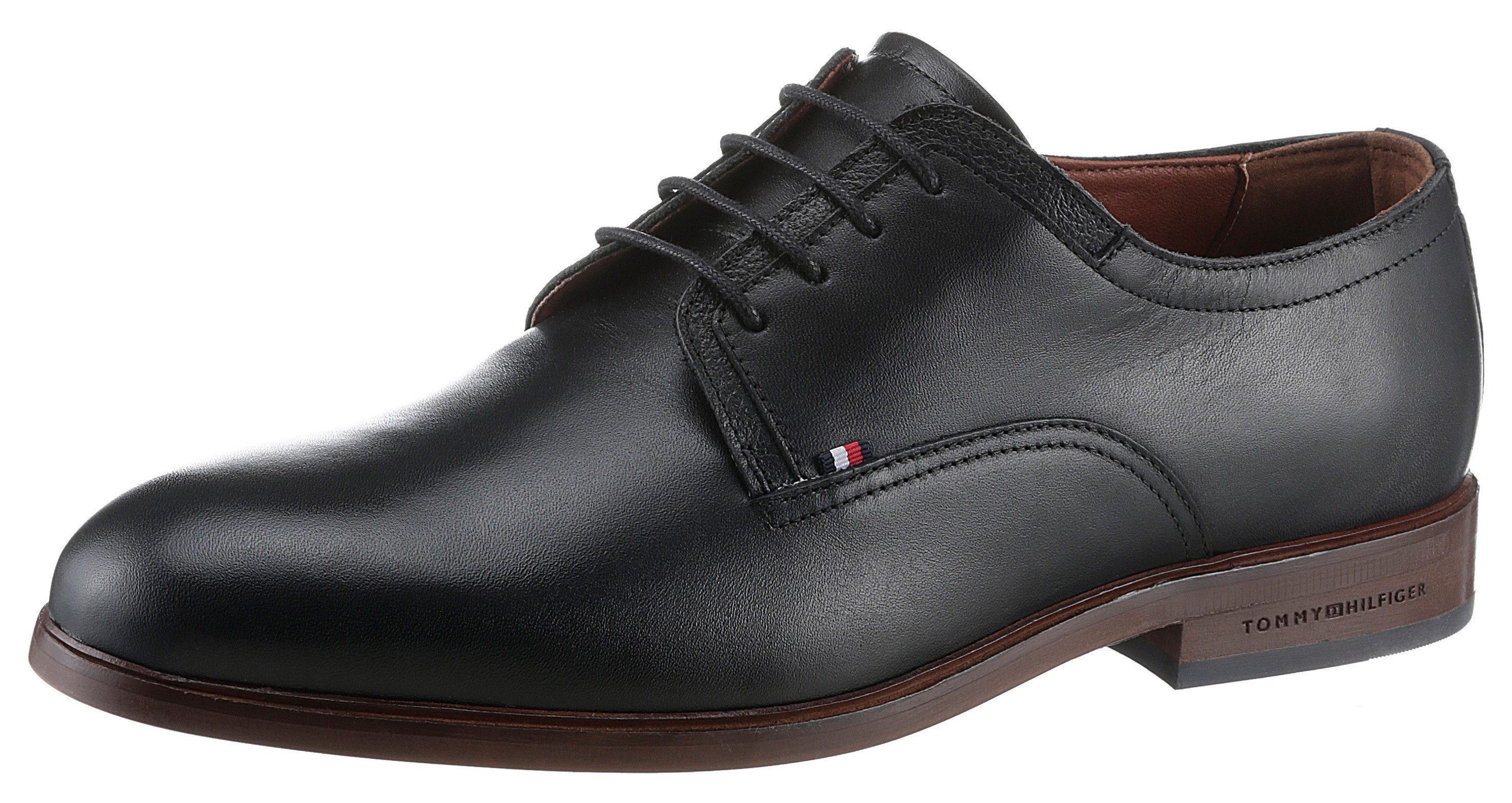 Tommy Hilfiger Veterschoenen HILFIGER THUNIT LEATHER SHOE hakken, zakelijke schoen, feest schoen in...