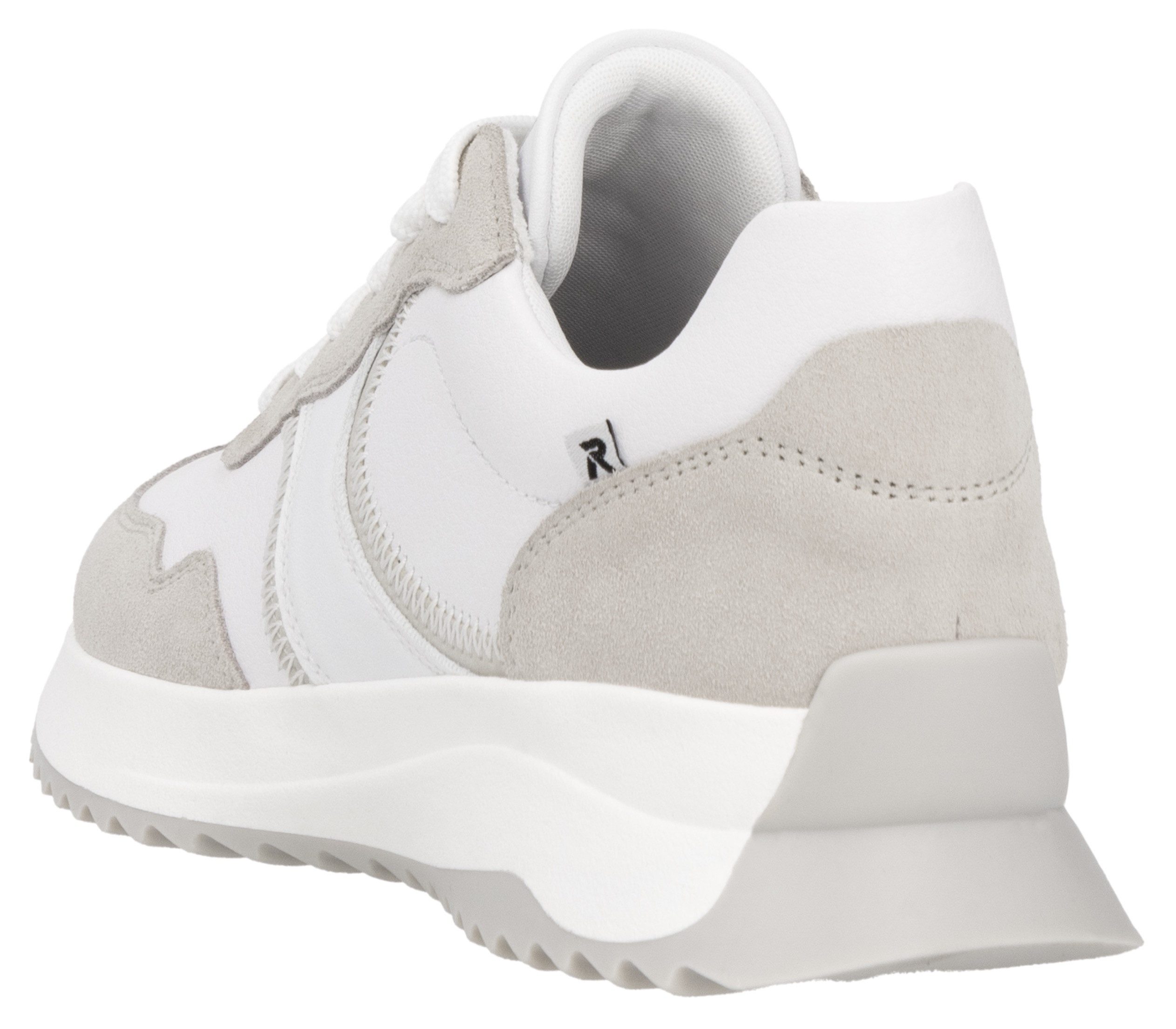 RIEKER Sport Sneakers met sleehak , veterschoen, lage schoen, vrijetijdsschoen met contrastdetails