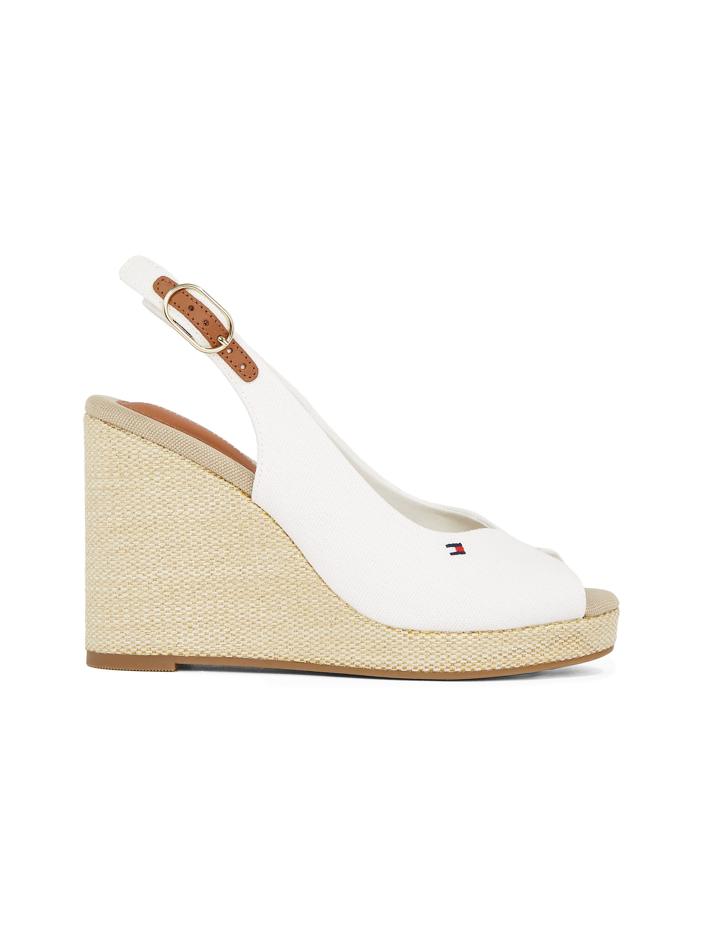 Tommy Hilfiger Highheel sandaaltjes FLAG HIGH WEDGE ESPAD SLINGBACK
