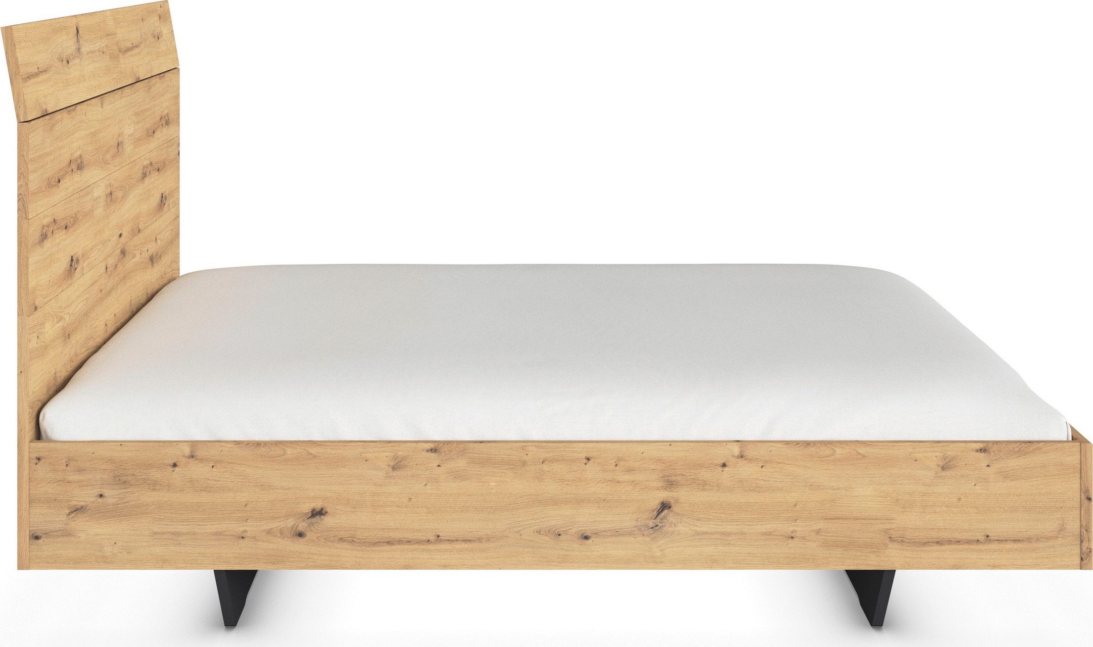rauch Futonbed Bed 2-persoonsbed houten bed AGORDO met hoge rugleuning en zwevende look made in germany