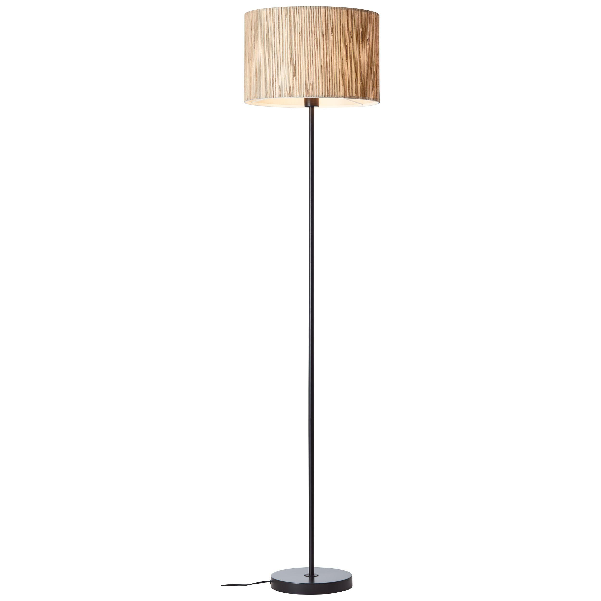 Brilliant Leuchten Staande lamp Wimea zwart/naturel (1 stuk) vloerlampen bruin