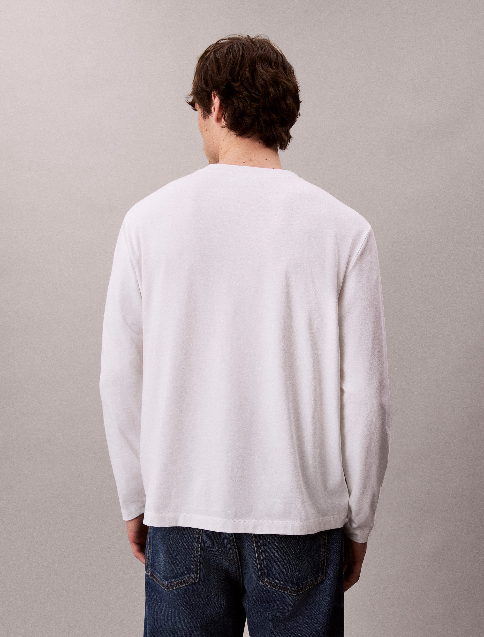 Calvin Klein Shirt met lange mouwen LS RLXD STANDARD LOGO CREWNK TEE