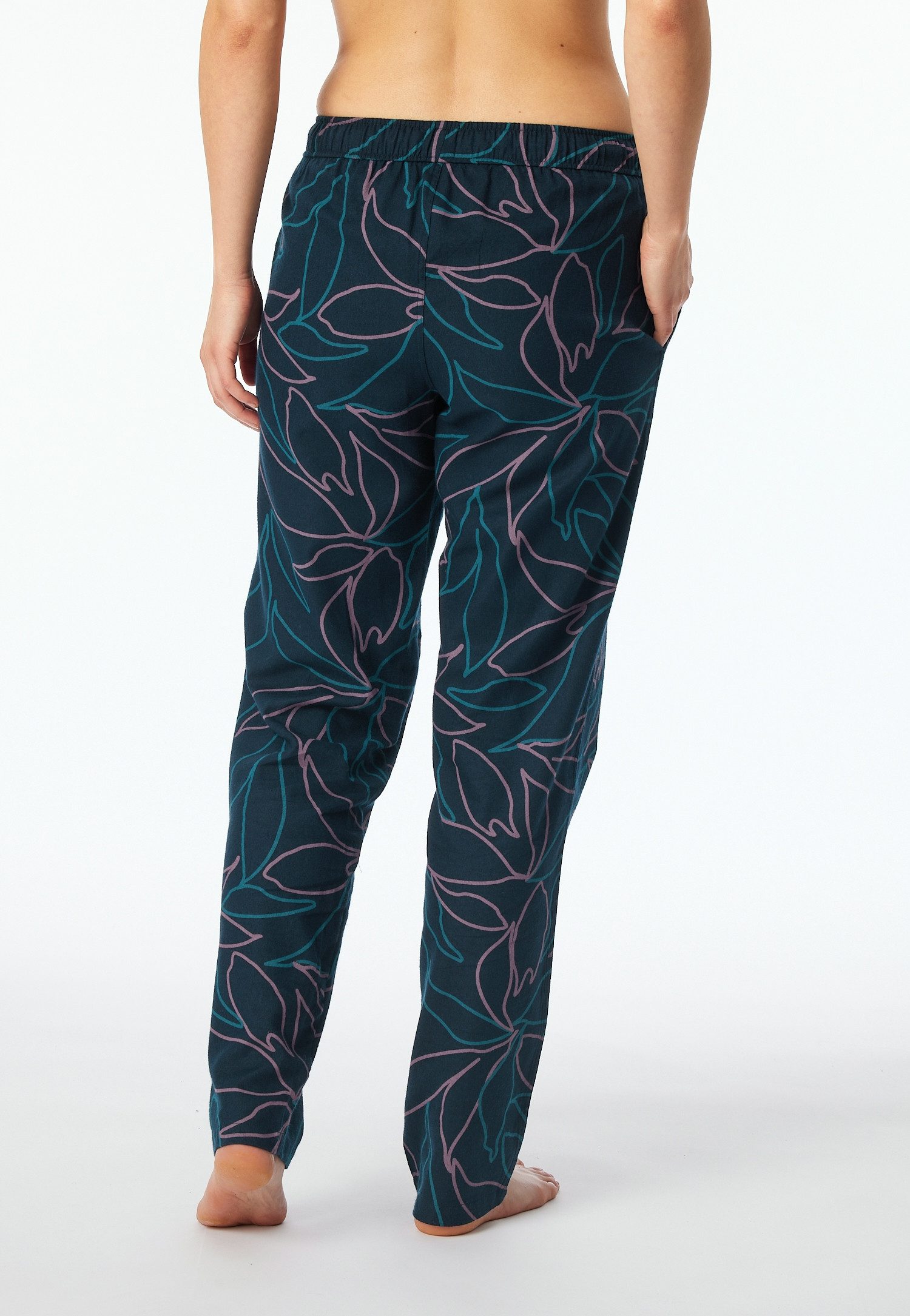 Schiesser Loungebroek Mix+Relax met bloemenprint