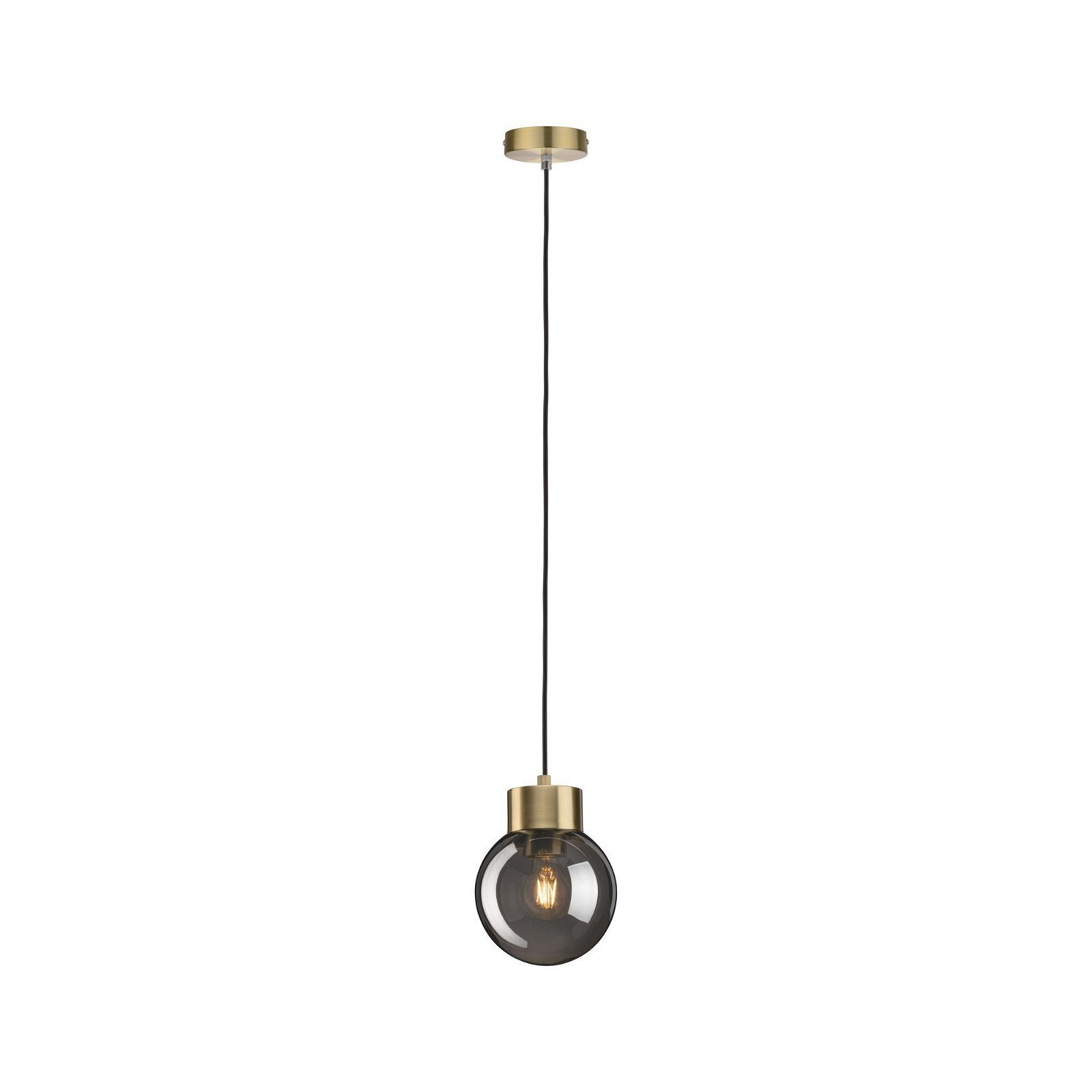 Paulmann Hanglamp Neordic Linja max. 1x20W Rookglas/Geborsteld messing 230V (1 stuk)