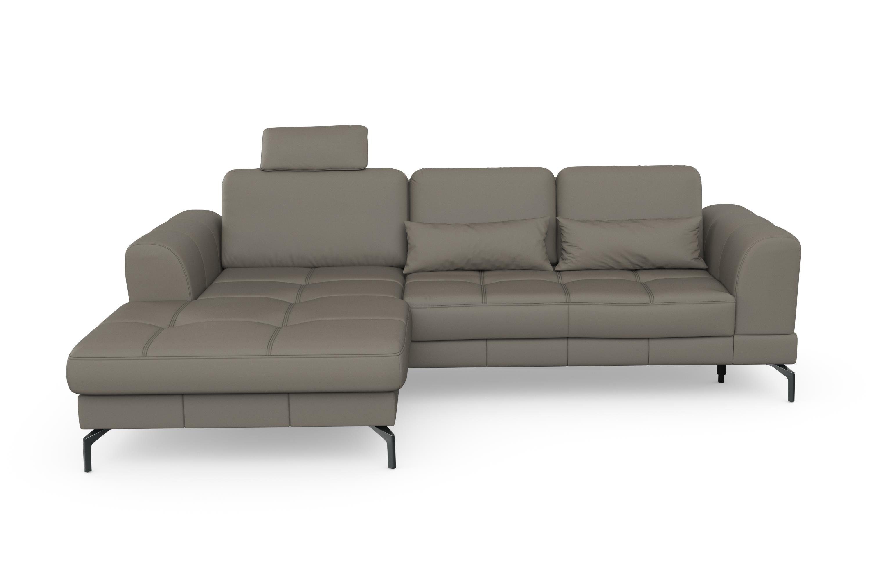 sit&more Hoekbank Bendigo L-vorm inclusief zitdiepteverstelling, bodemvrijheid 15 cm, 2 pootkleuren