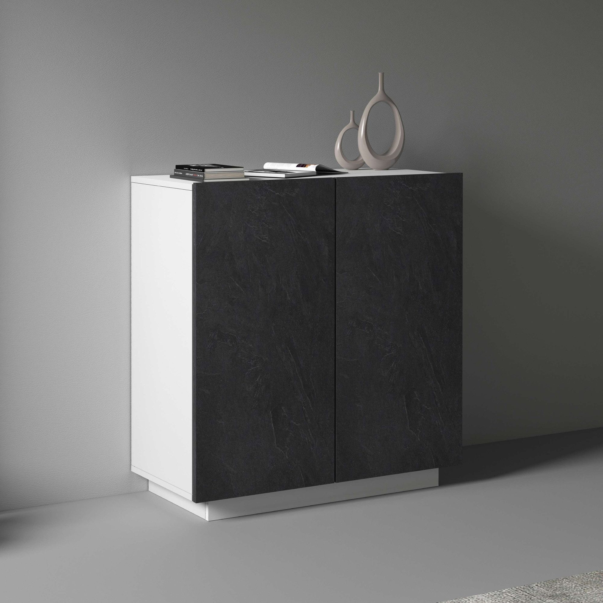 INOSIGN Archiefkast Coro, Multifunctionele kast, Bureaukast met 2 deuren & verstelbare legplanken, hoogte 86 of 166 cm, made in italy