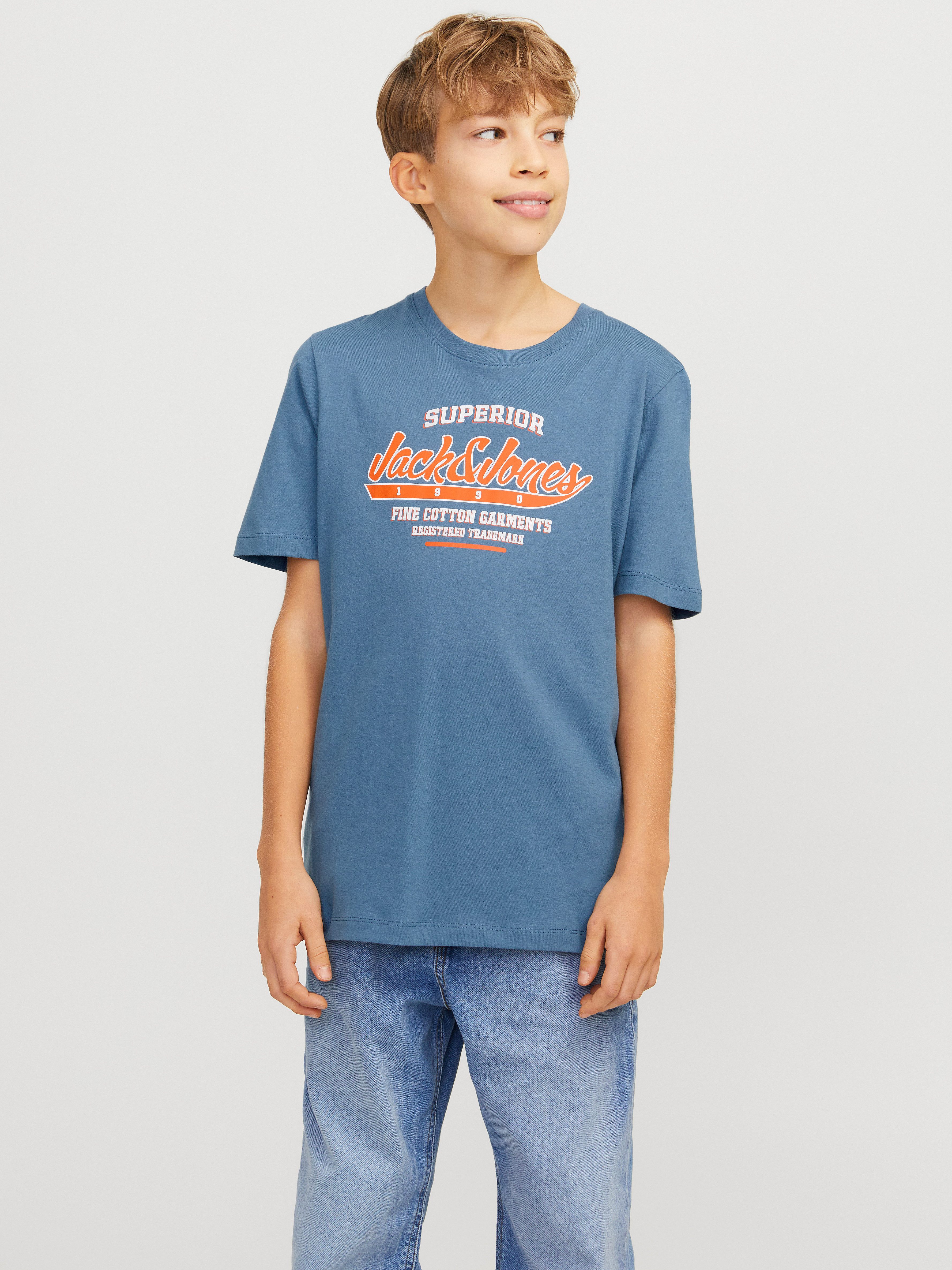 Jack & Jones Junior Shirt met ronde hals JJELOGO TEE SS O-NECK 2 COL S NOOS JNR