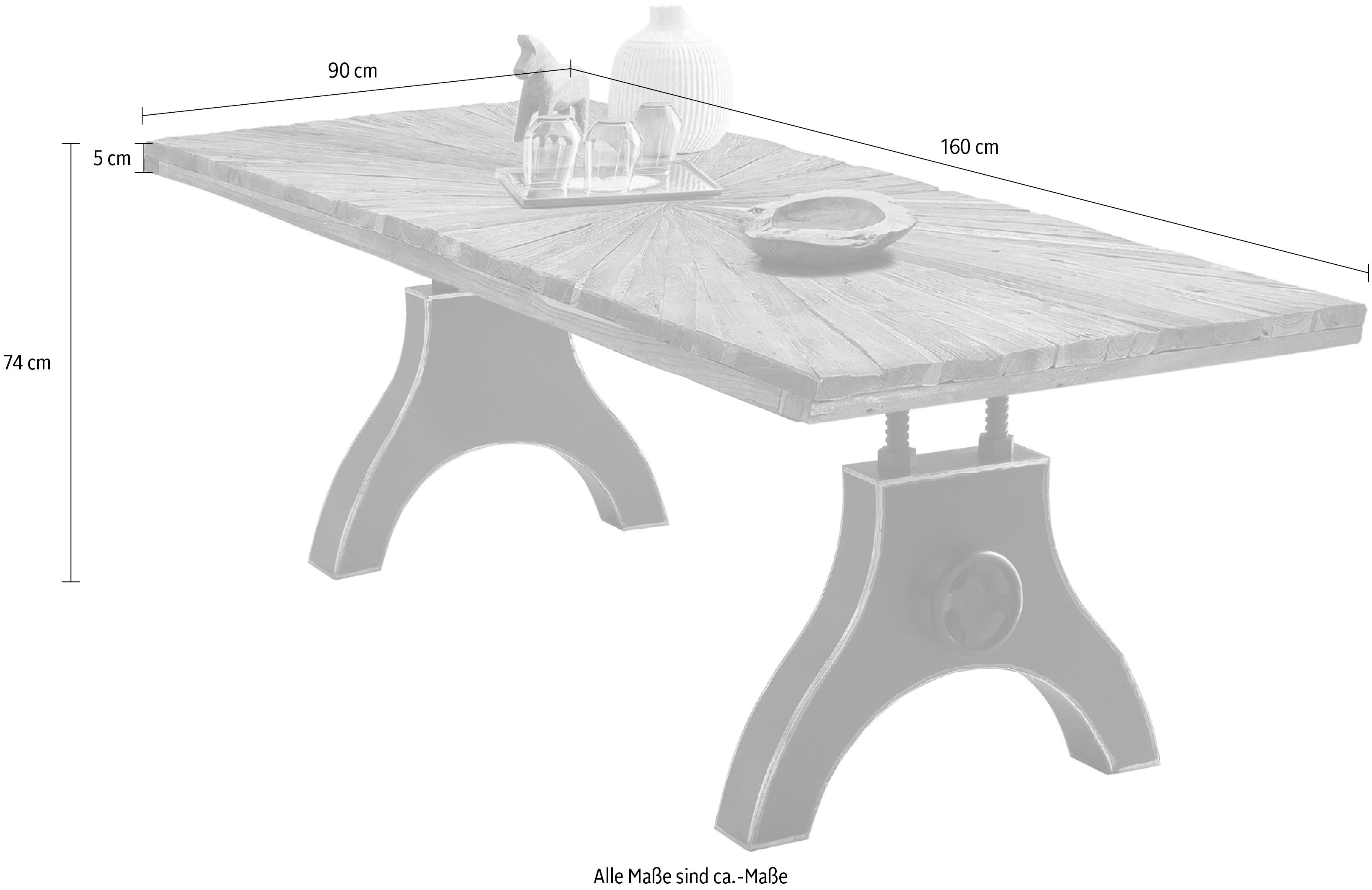 SIT Eettafel met breukrand aan de korte zijden