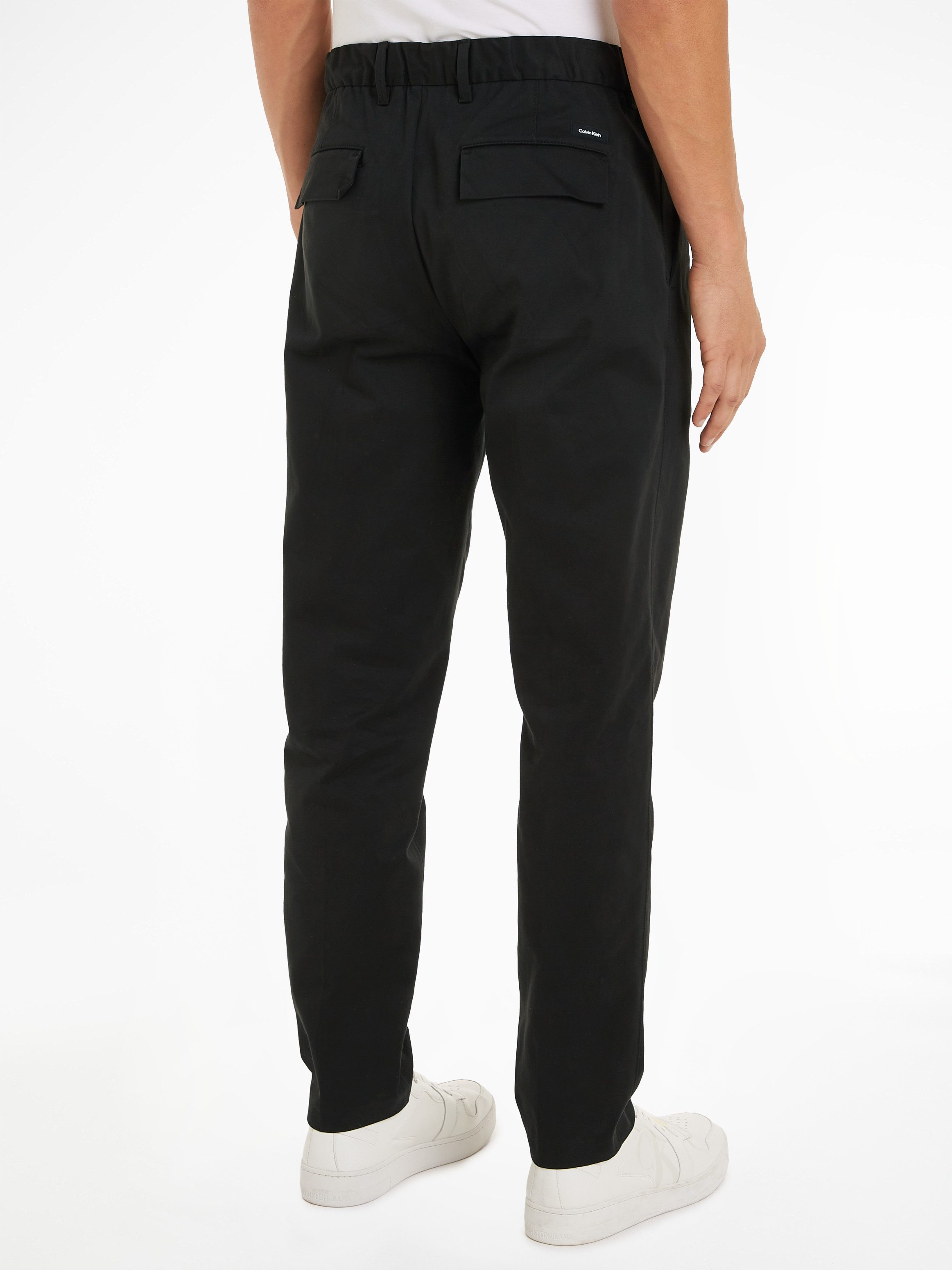 Calvin Klein Pantalon met vouw MODERN TWILL TAPERED PLEAT PANTS