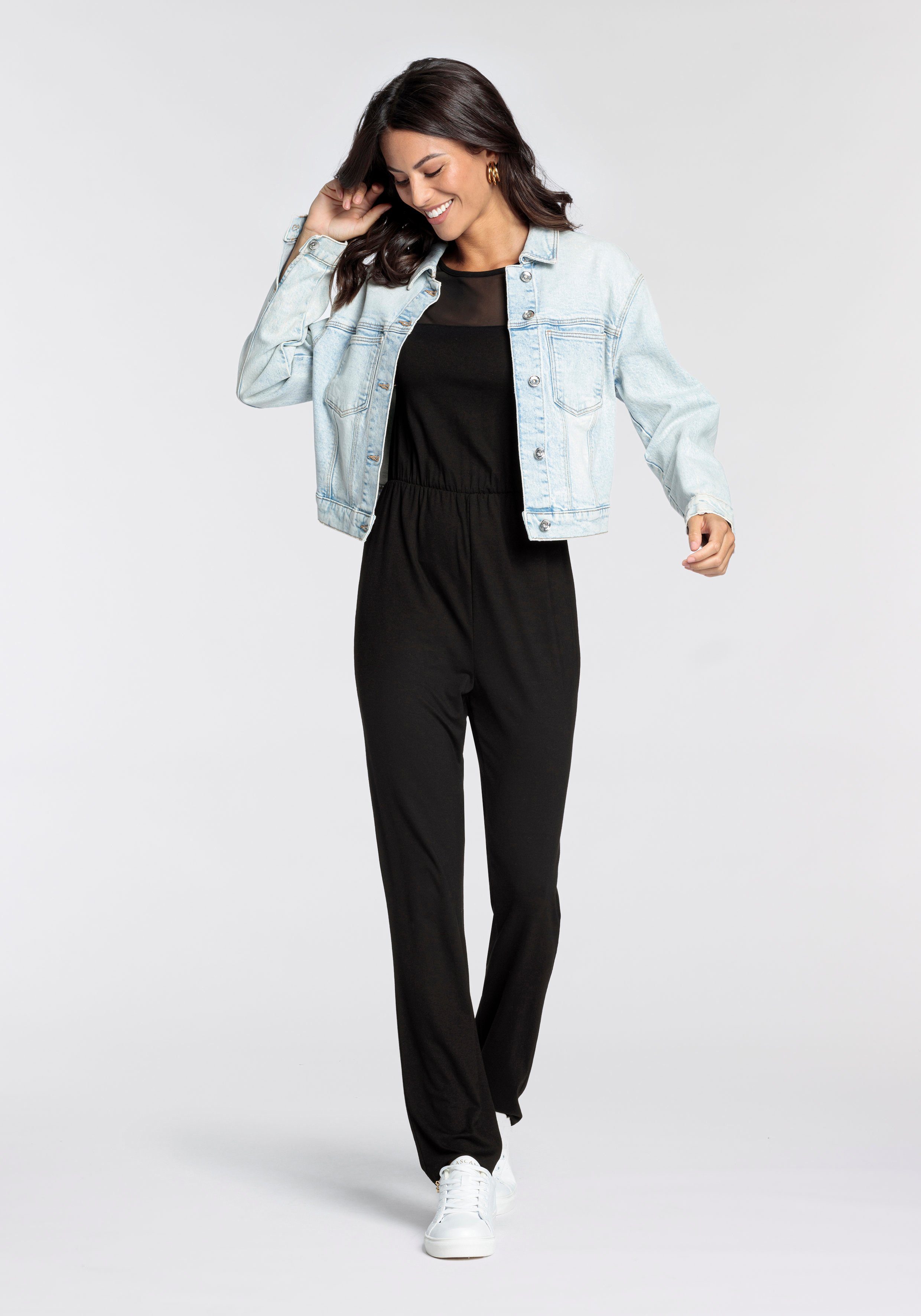 Melrose Jumpsuit met mesh-detail in de uitsnijding nieuwe collectie