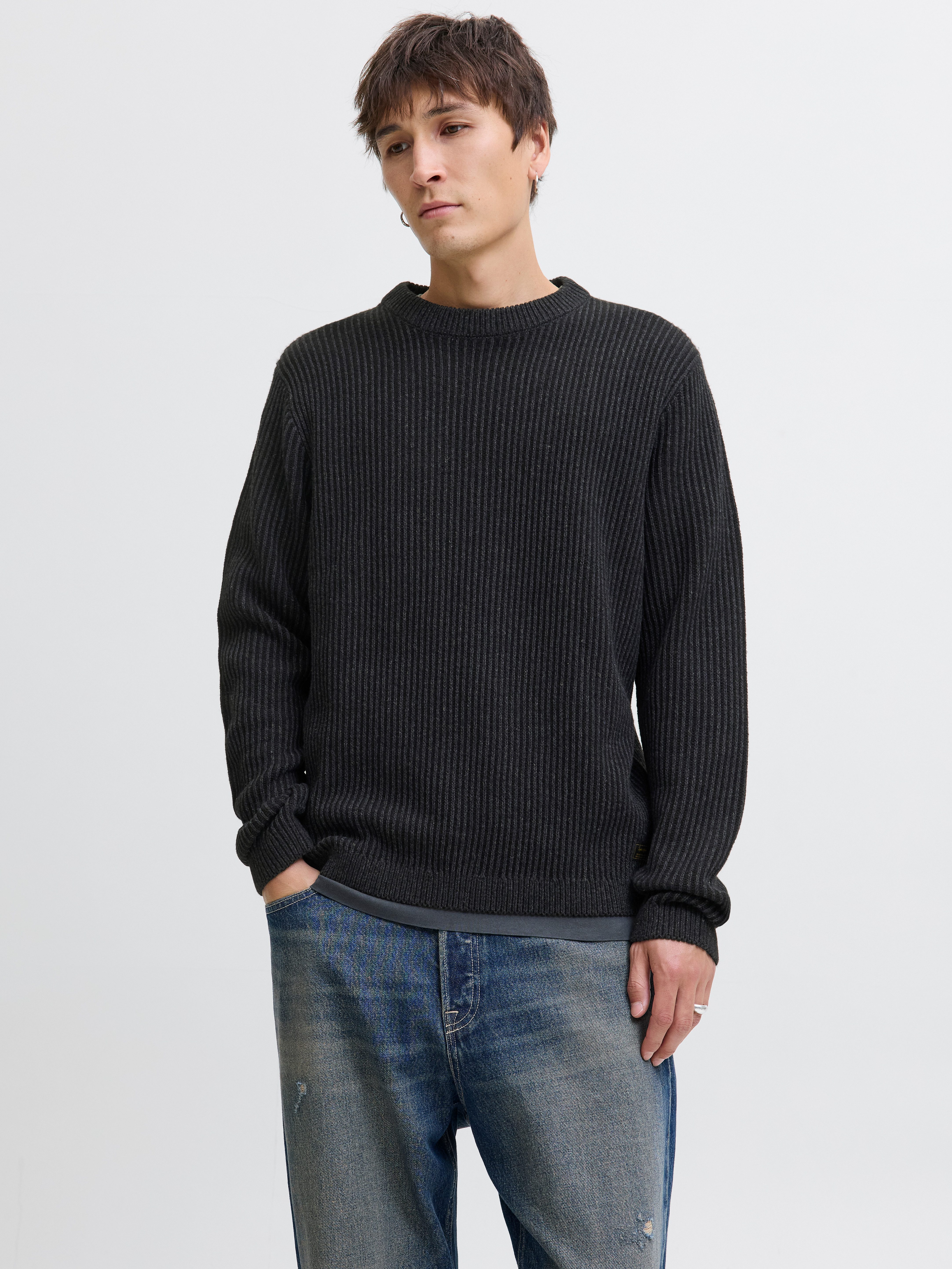 Jack & Jones Gebreide trui JJEDOVER KNIT CREW NECK SN