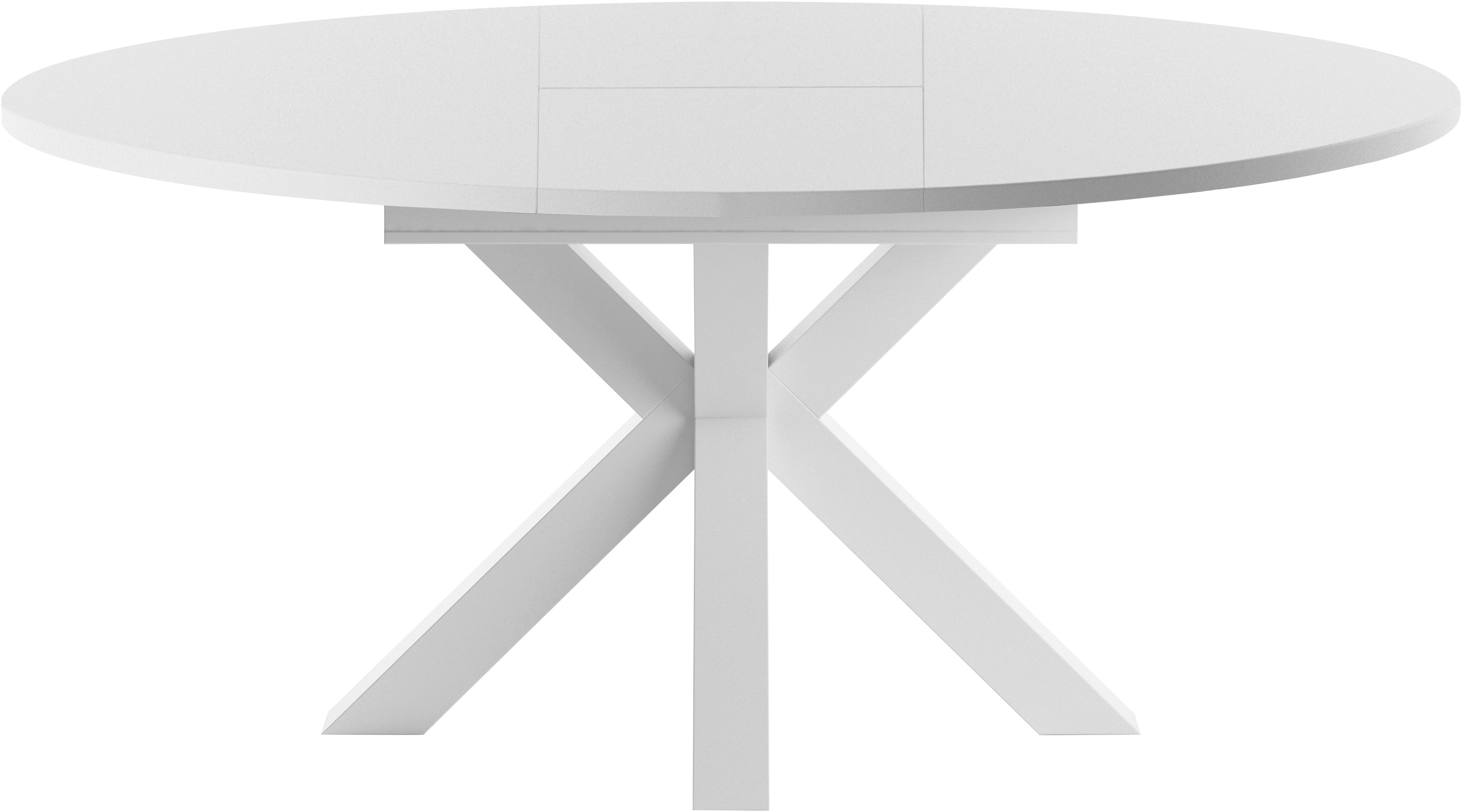 set one by Musterring Eettafel New Atlanta met ronde plaat, uitschuifbaar, stervoet, afmetingen ø130 cm (170x130 cm)