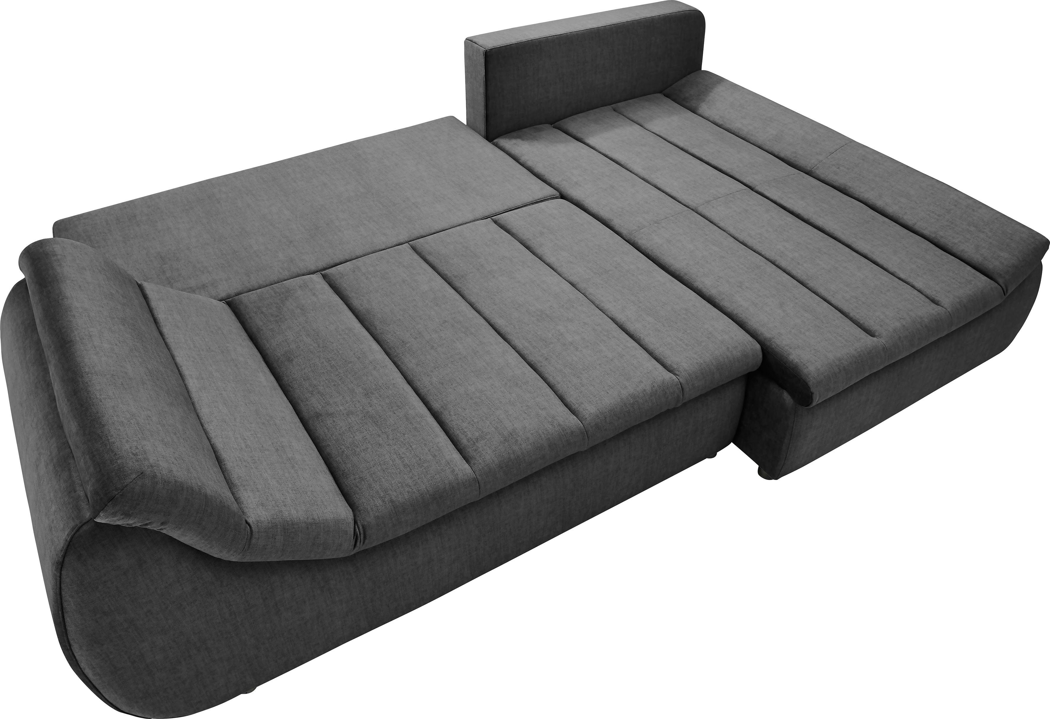 INOSIGN Hoekbank Imola elegant en modern, actuele stiksels in de zitting, comfortabel, L-vorm