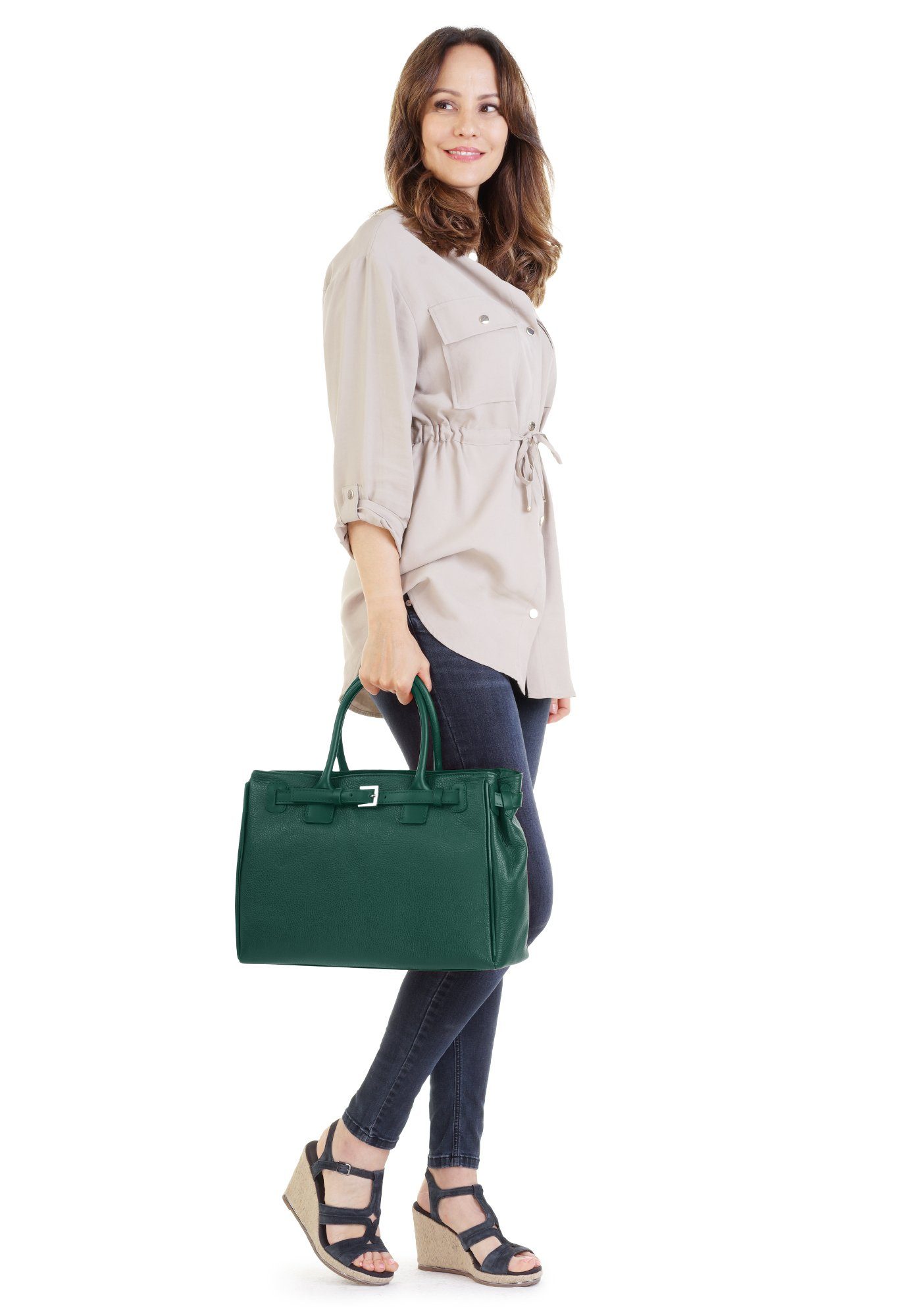 Cluty Tas echt leer, made in italy