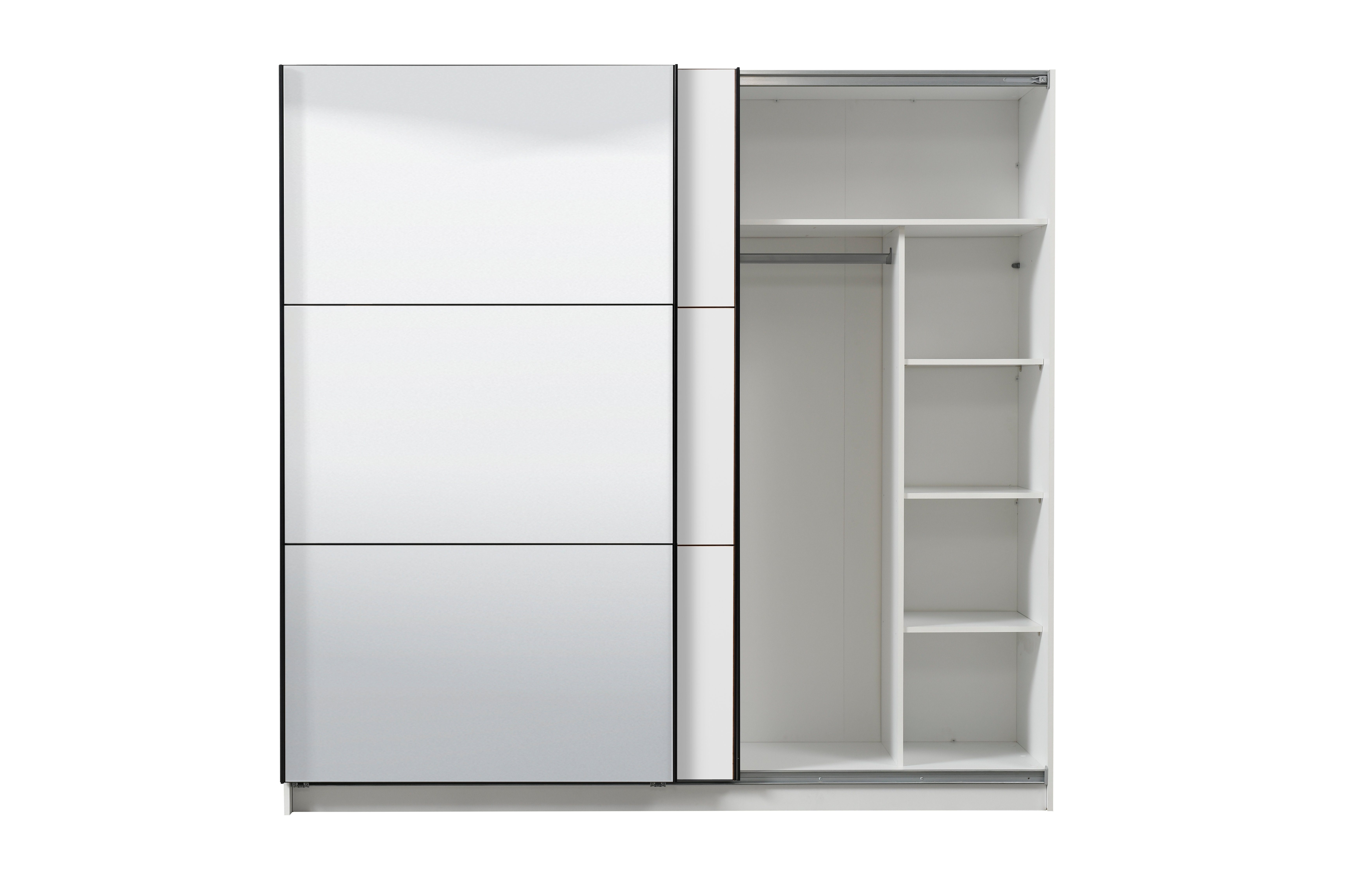 INOSIGN Zweefdeurkast Sierra kledingkast met spiegel linnenkast garderobe Topseller INCLUSIEF interne indeling, FSC®-gecertificeerd, OTTOs Choice