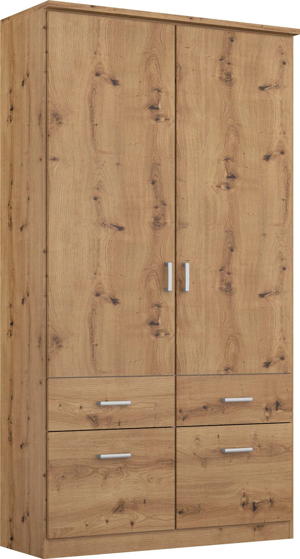 rauch Kledingkast kast garderobe plafondhoge kast BREMEN kledingkasten maat 91 cm x 199 cm x 58 cm bruin