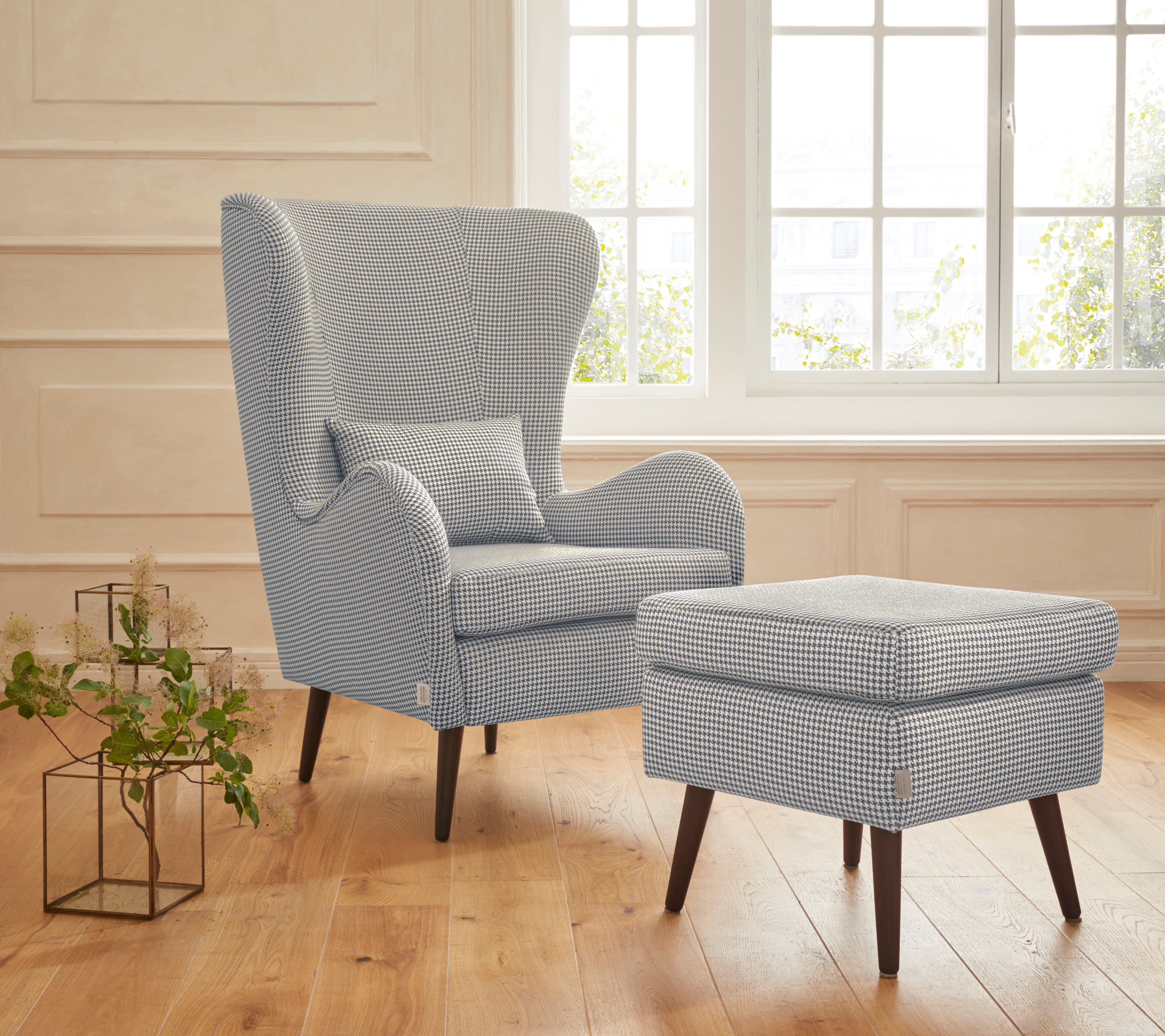 Guido Maria Kretschmer Home&Living Fauteuil Salla naar keuze met of zonder hocker, grote fauteuil: afm. bxdxh: 78x94x118 cm, overtrekstof ook in luxe-microvezel in imitatiebont-loo