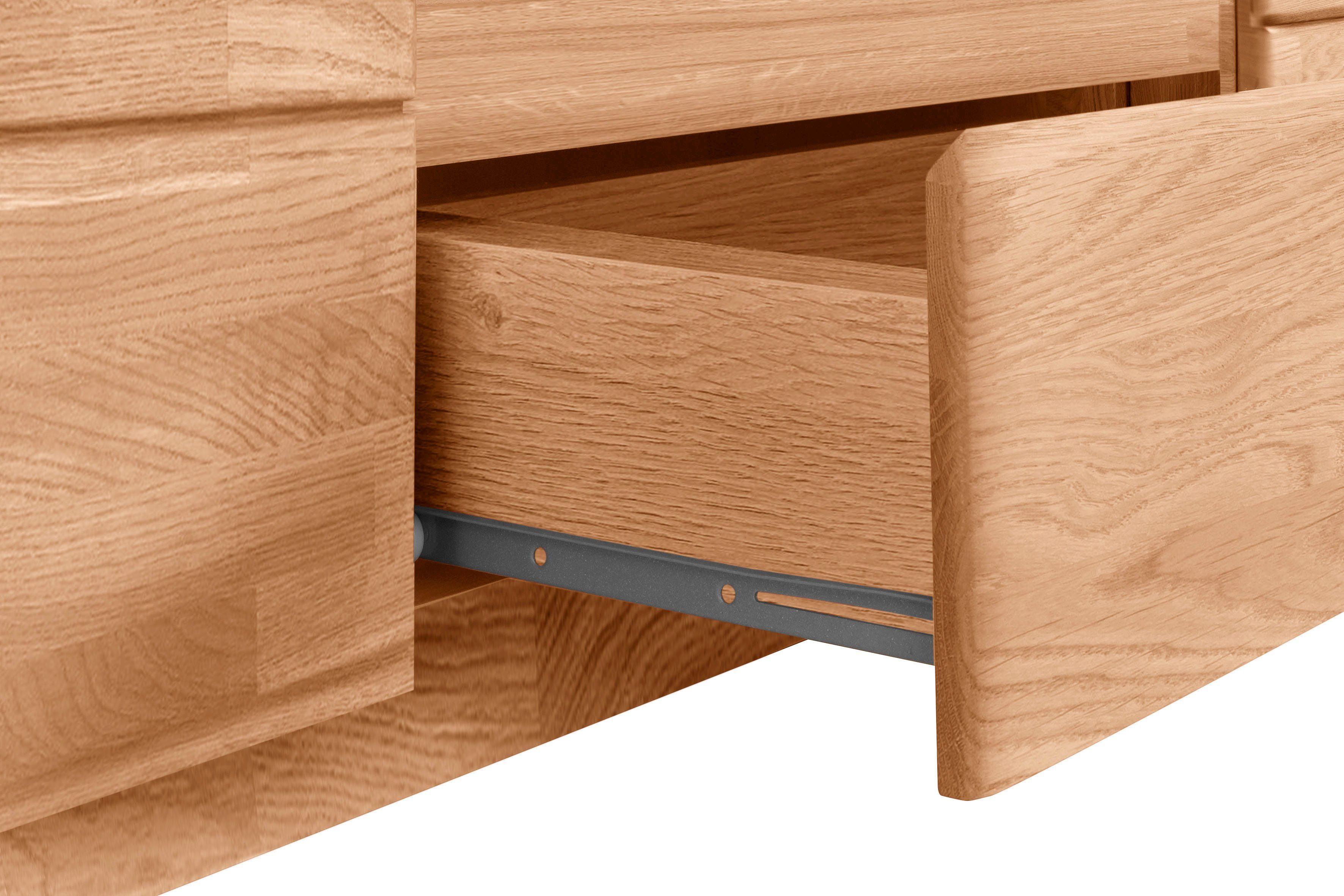 Home affaire Wandmeubel Burani gedeeltelijk massief hout (set, 4-delig)