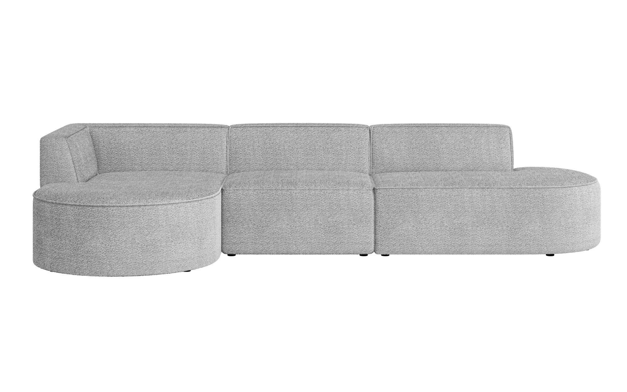 andas Hoekbank EIVIND designerbank met ottomane rechts/links, B/D/H: 343/159/72 cm