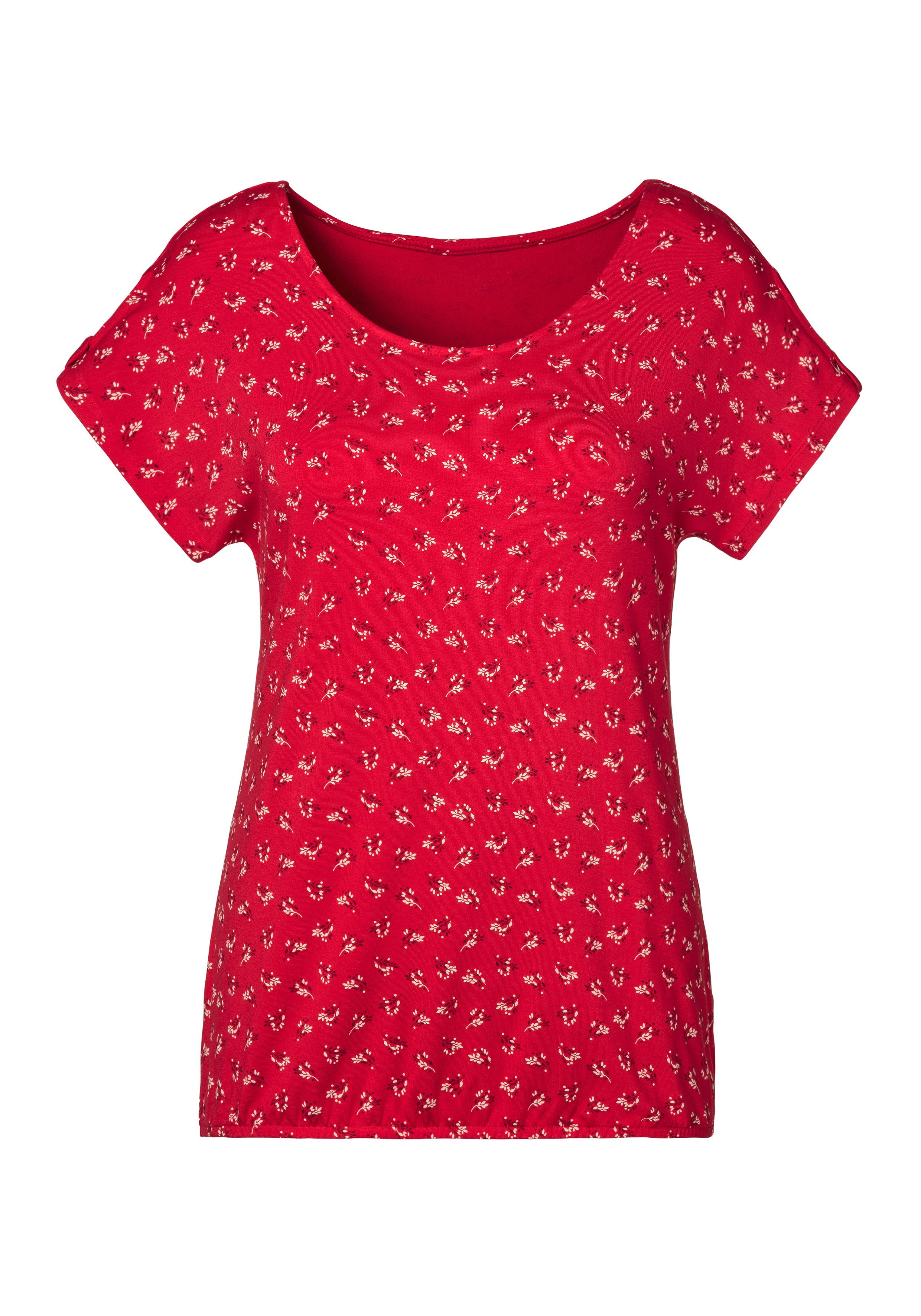 Lascana T-shirt Met kleine cut-out op de mouw (Set van 2)
