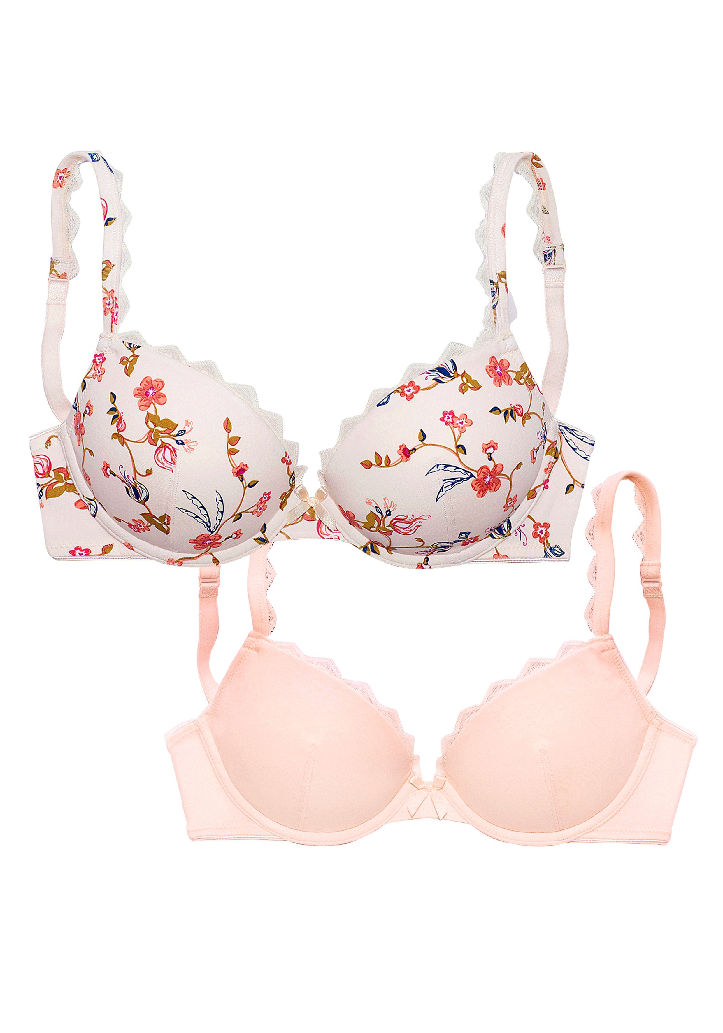 Petite fleur Bh met steuncups van zacht katoen, basic dessous (Set van 2)