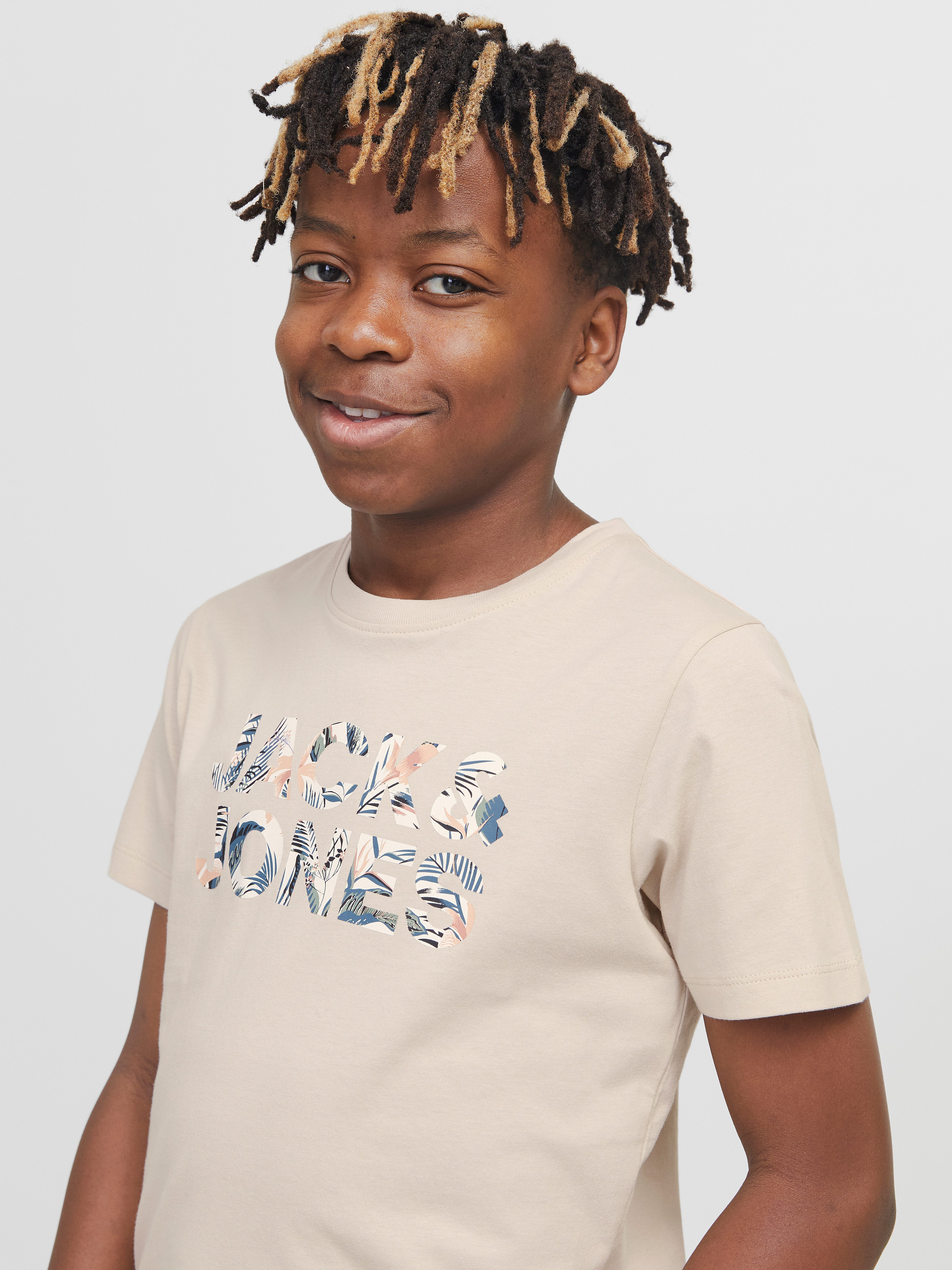 Jack & Jones Junior Shirt met ronde hals JJEBRYAN CORP LOGO TEE SS O-NECK JNR